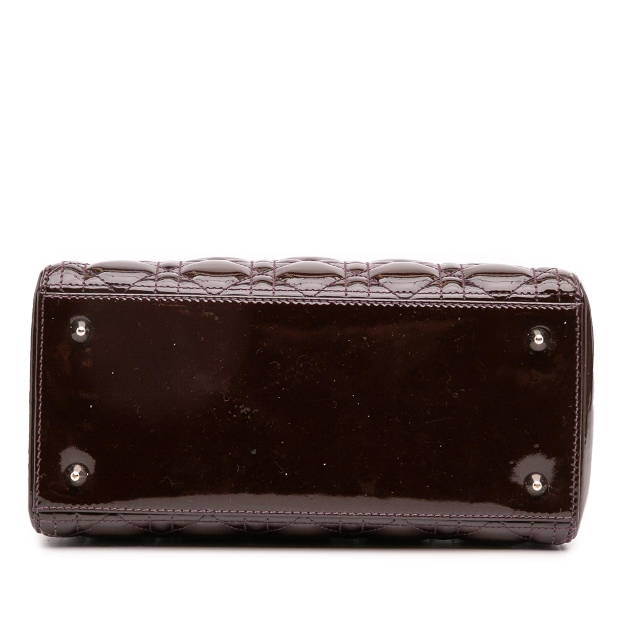 Dior Medium Patent Cannage Lady Dior