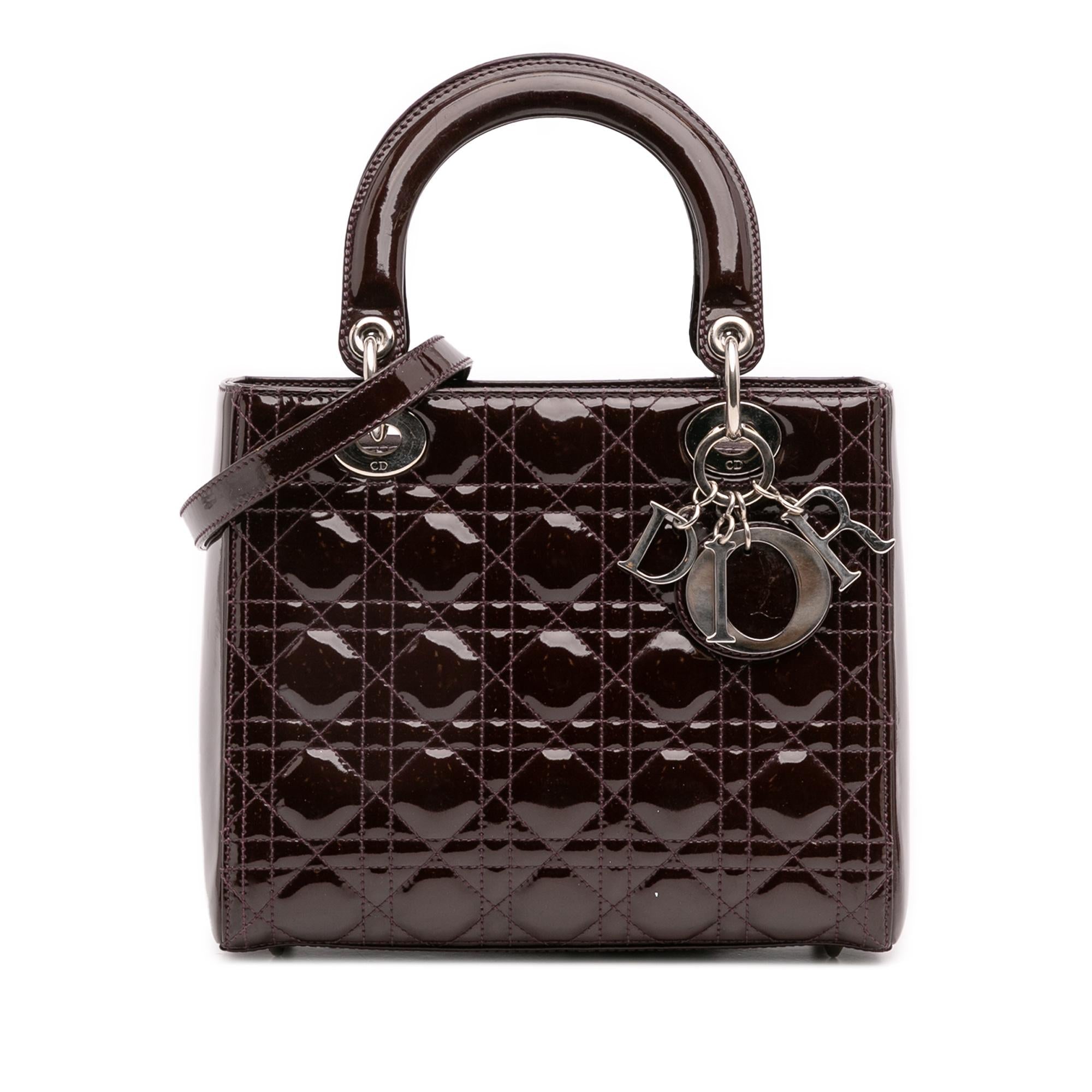 Dior Medium Patent Cannage Lady Dior