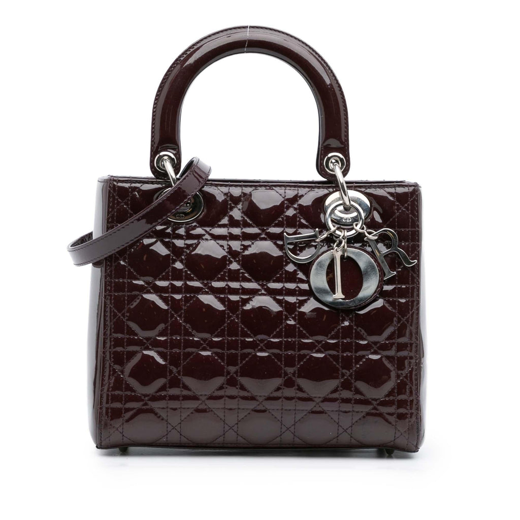 Dior Medium Patent Cannage Lady Dior