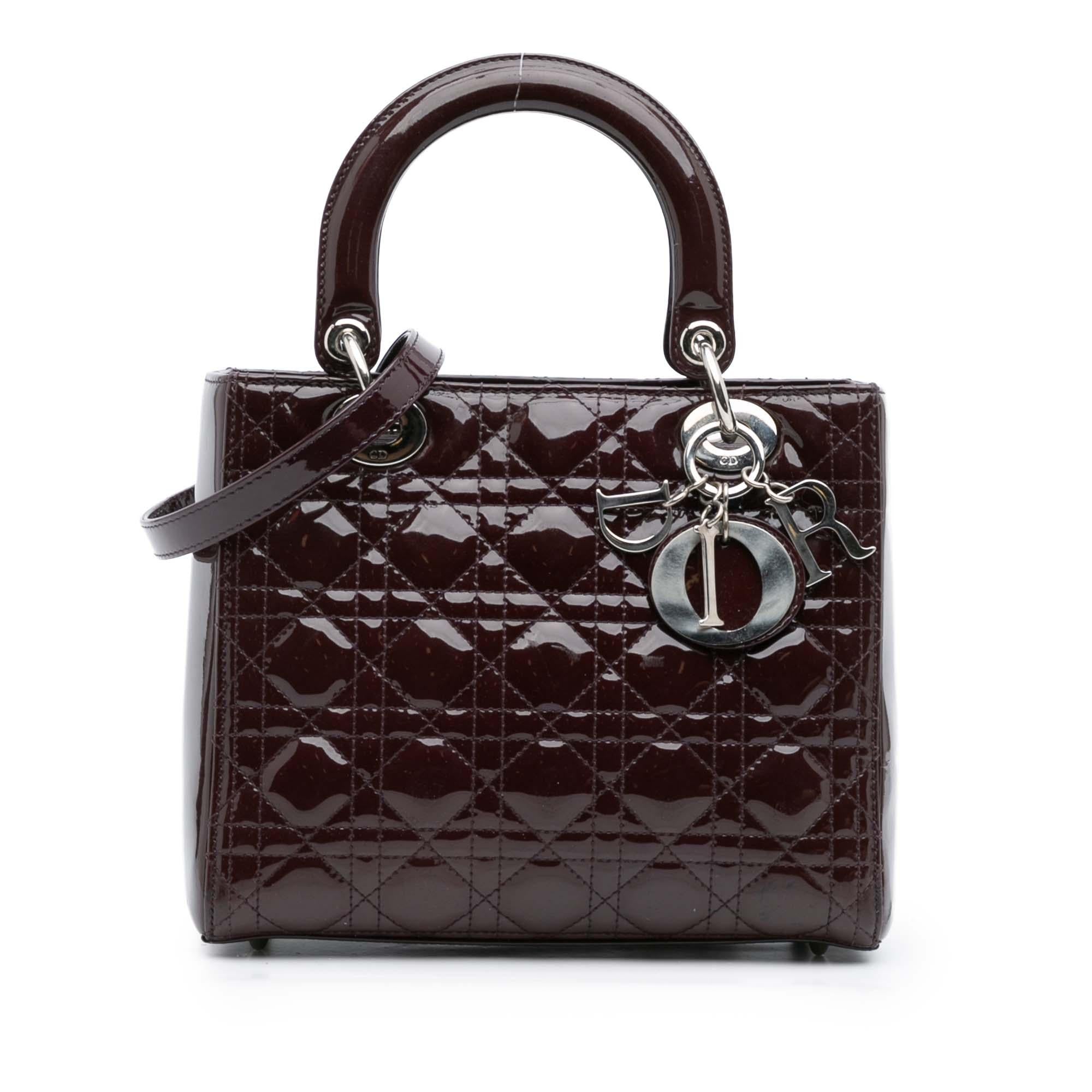 Dior Medium Patent Cannage Lady Dior