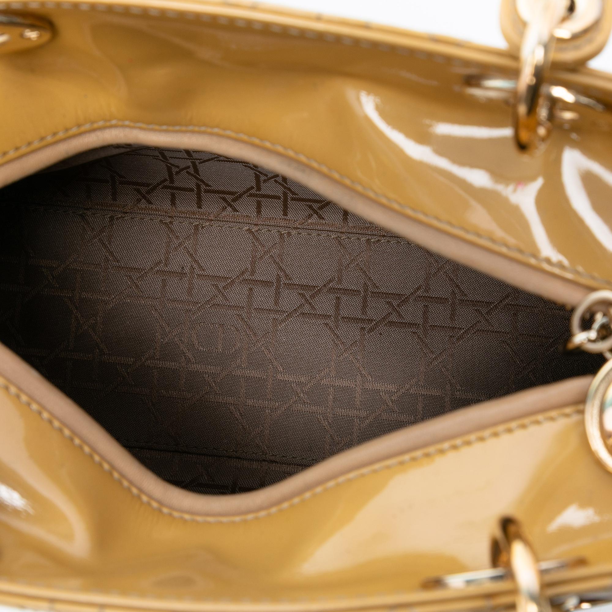 Dior Medium Patent Cannage Lady Dior