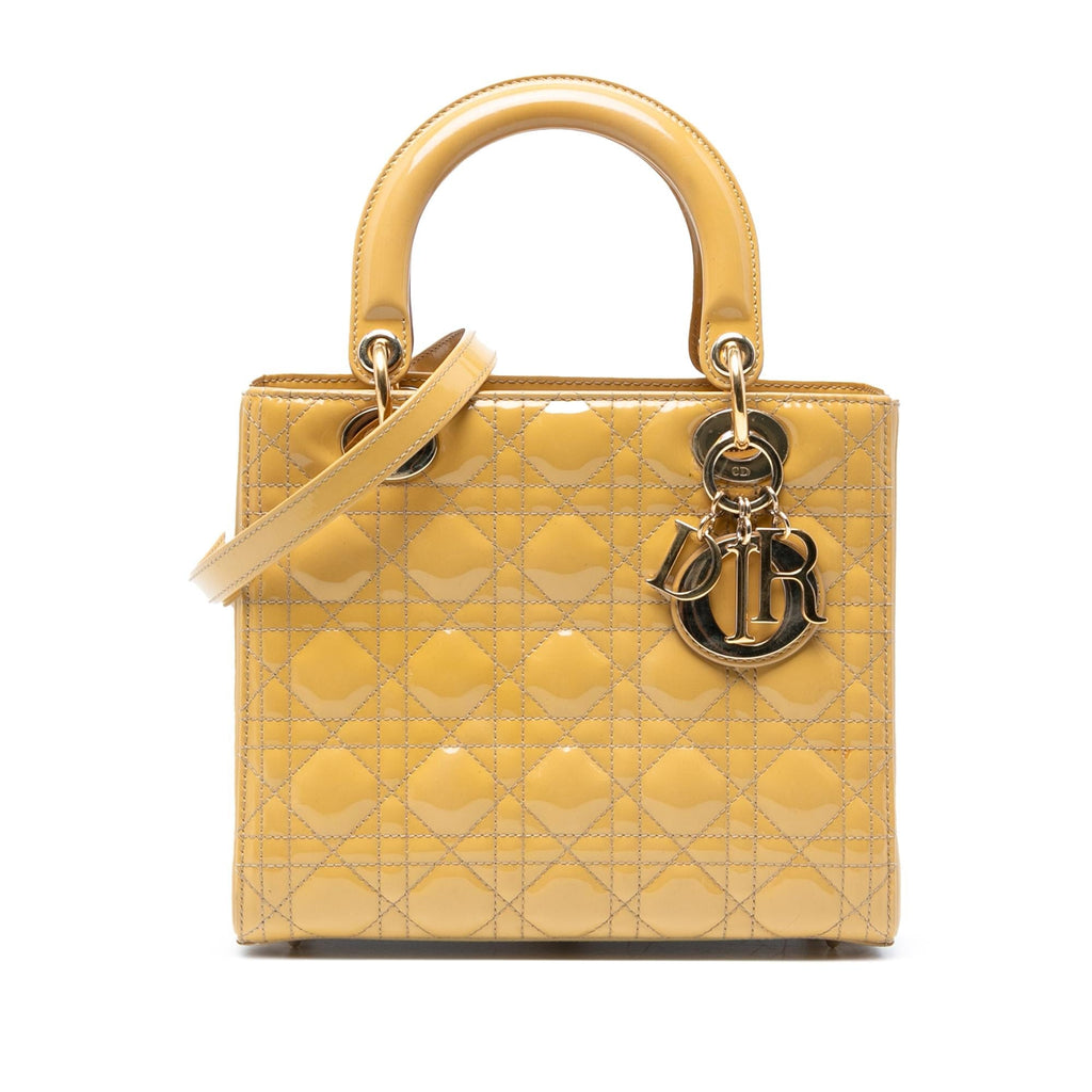 Dior Medium Patent Cannage Lady Dior