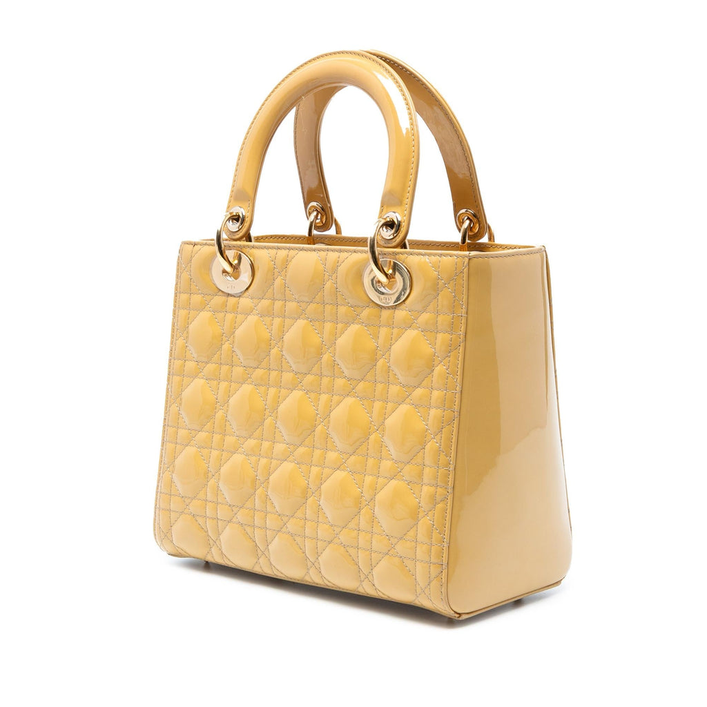 Dior Medium Patent Cannage Lady Dior
