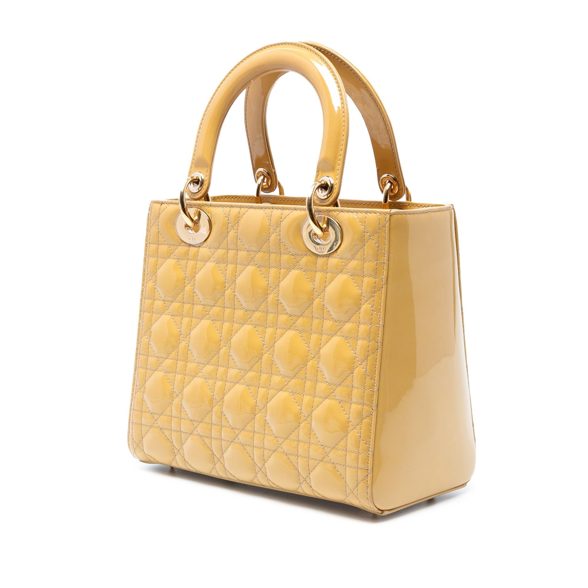 Dior Medium Patent Cannage Lady Dior