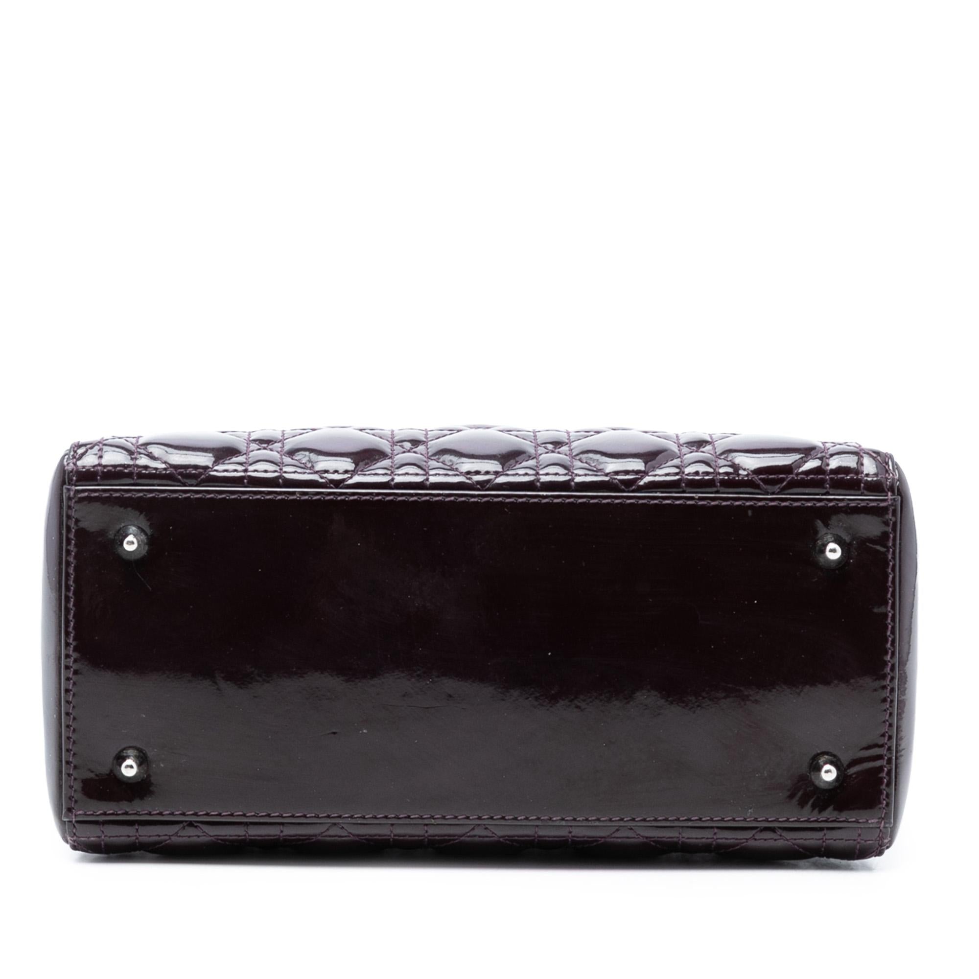 Dior Medium Patent Cannage Lady Dior