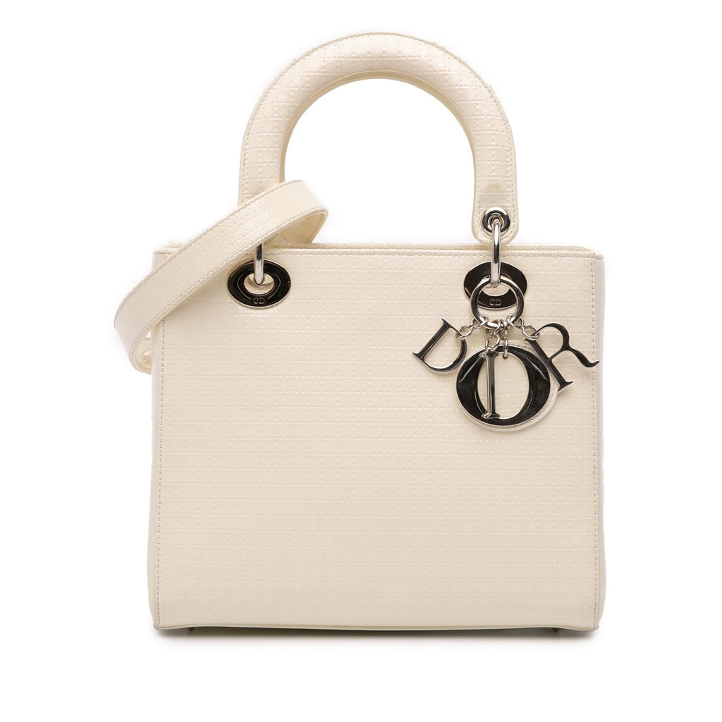 Dior Medium Patent Microcannage Lady Dior