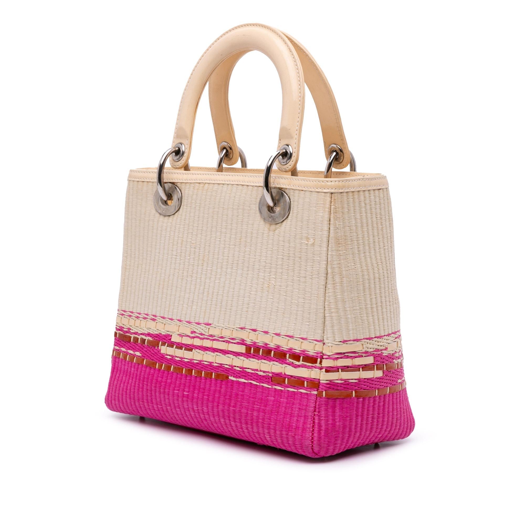 Dior Medium Raffia Lady Dior