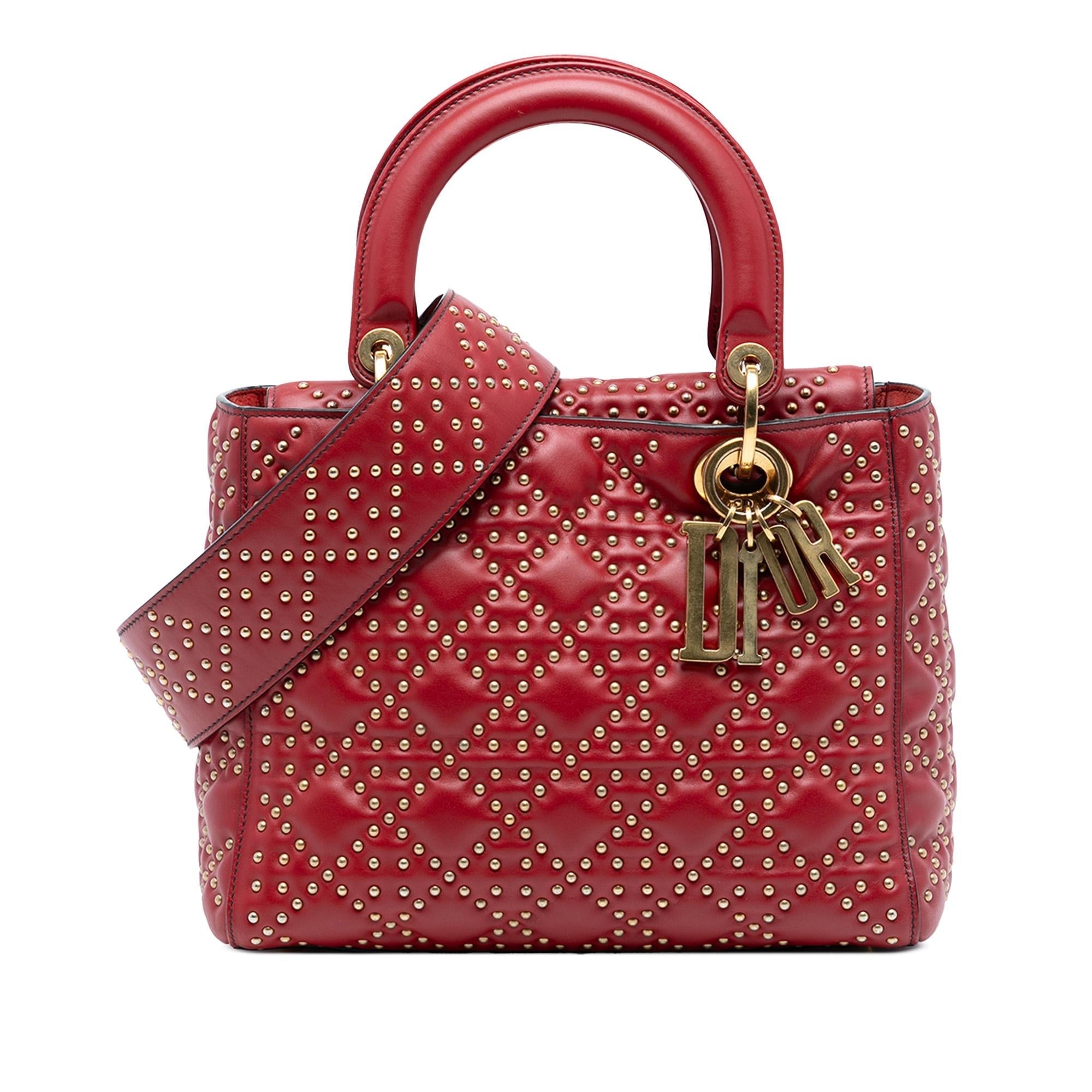 Dior Medium Studded Calfskin Lady Dior
