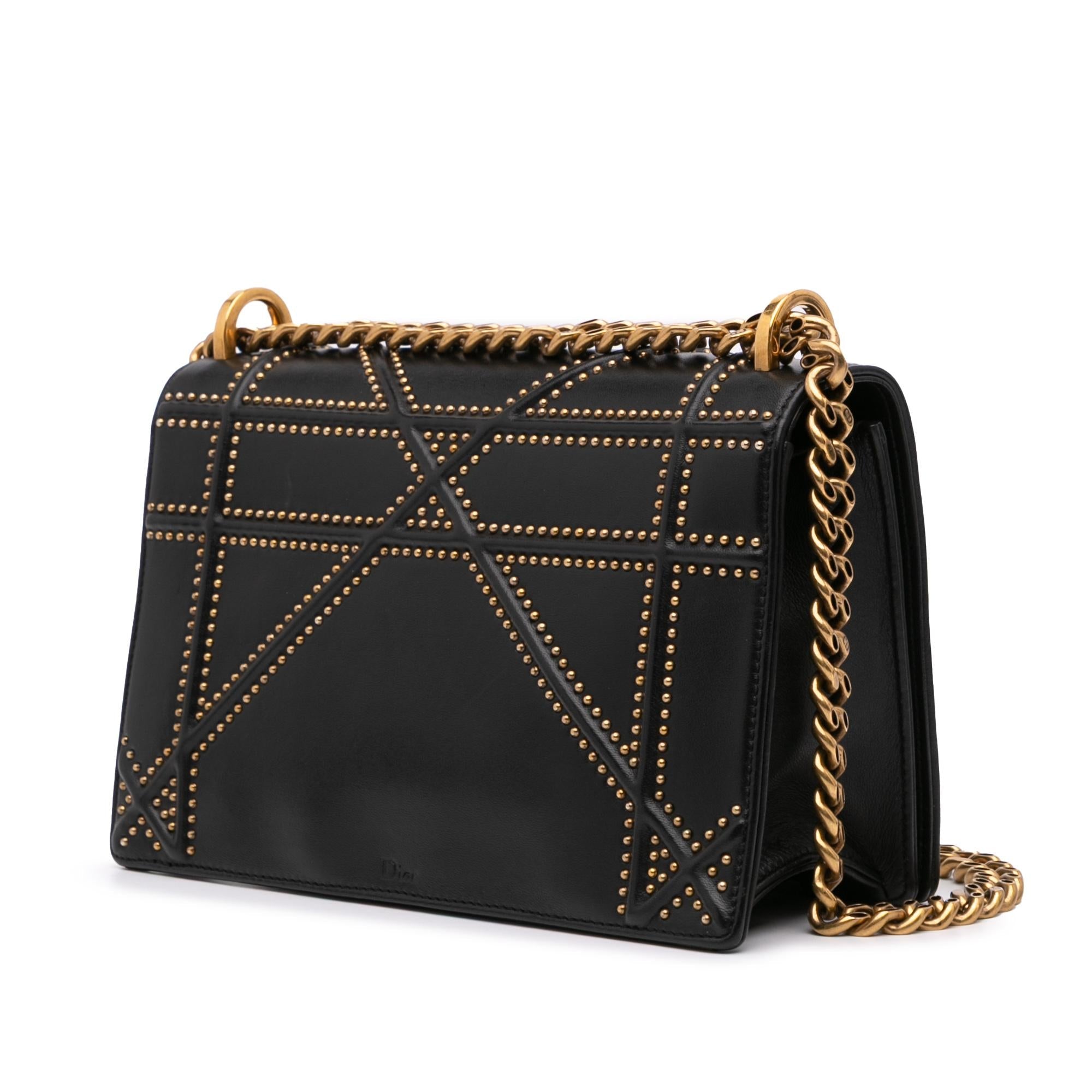 Dior Medium Studded Lambskin Diorama Flap