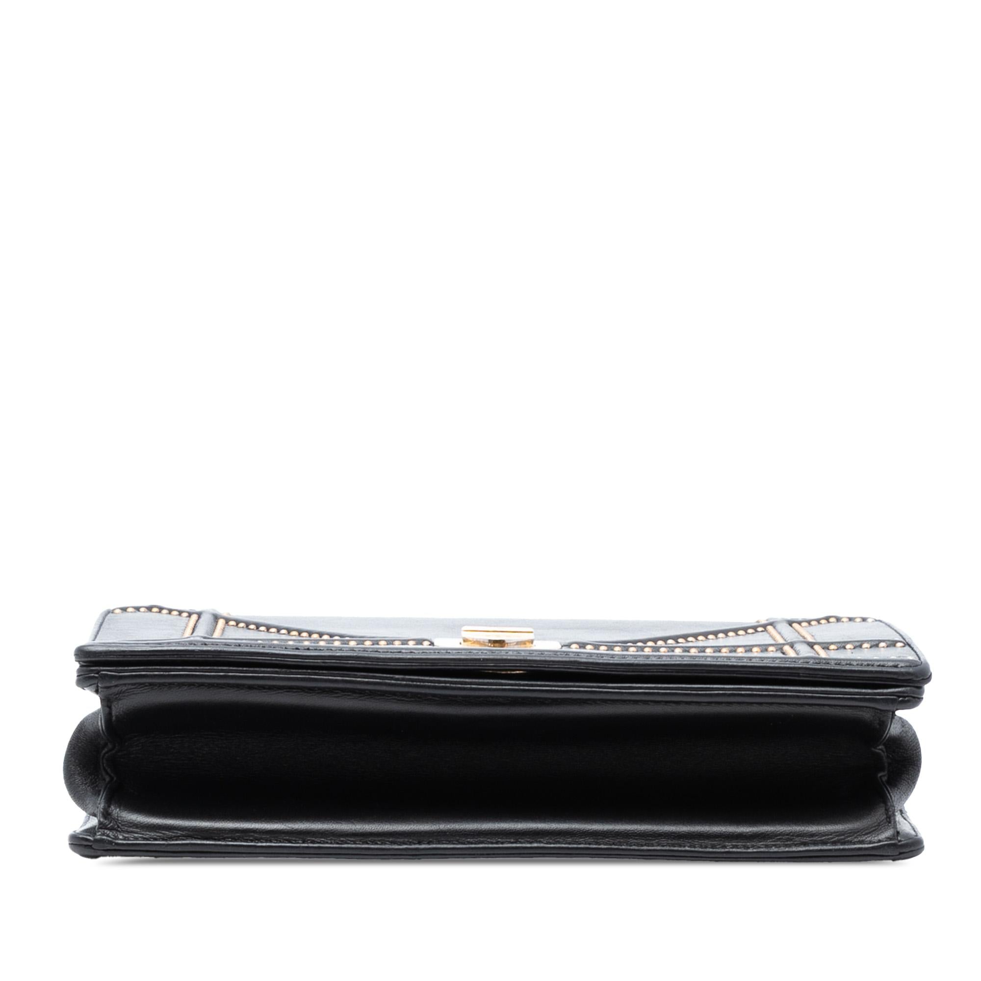 Dior Medium Studded Lambskin Diorama Flap
