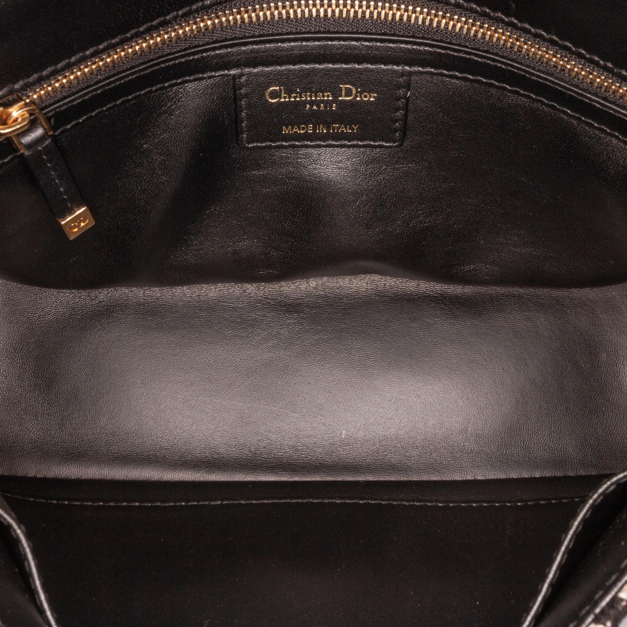 Dior Medium Technical Canvas Macro Houndstooth Caro Bag
