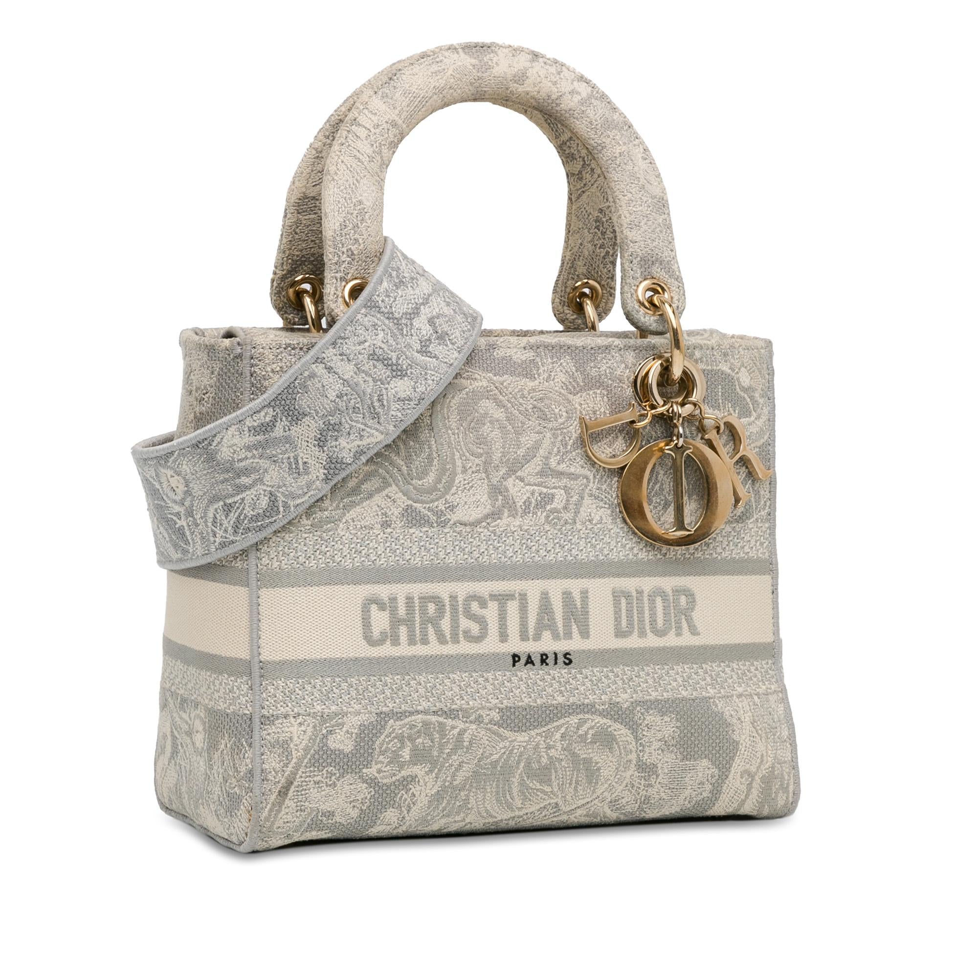 Dior Medium Toile de Jouy Lady D-Lite (SHG-VCAy3g)
