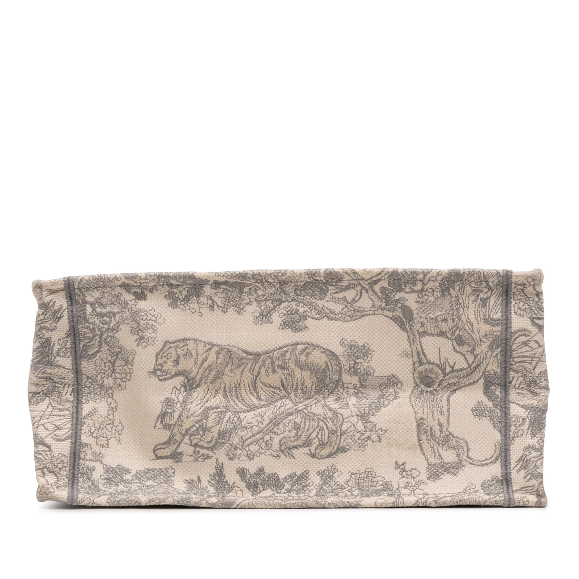 Dior Medium Toile de Jouy Reverse Embroidered Canvas Book Tote