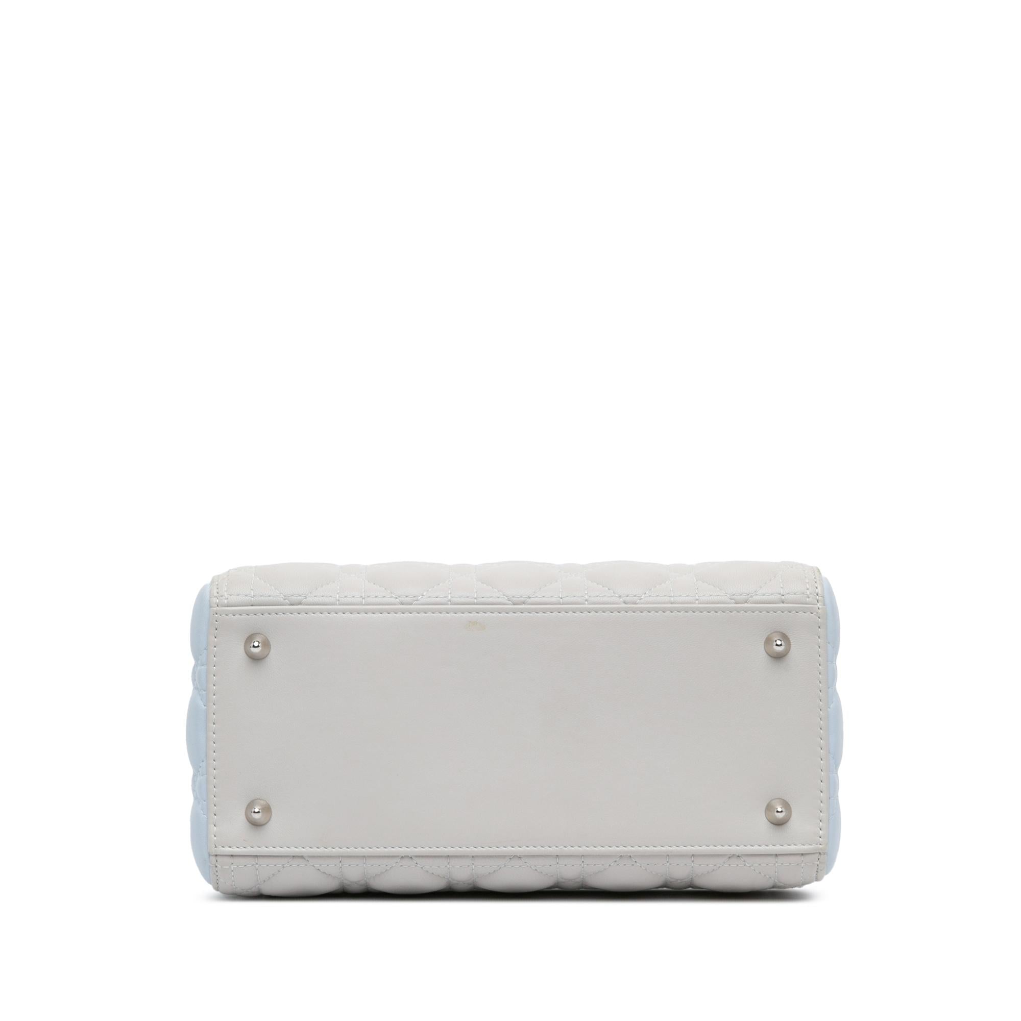 Dior Medium Tricolor Lambskin Cannage Lady Dior