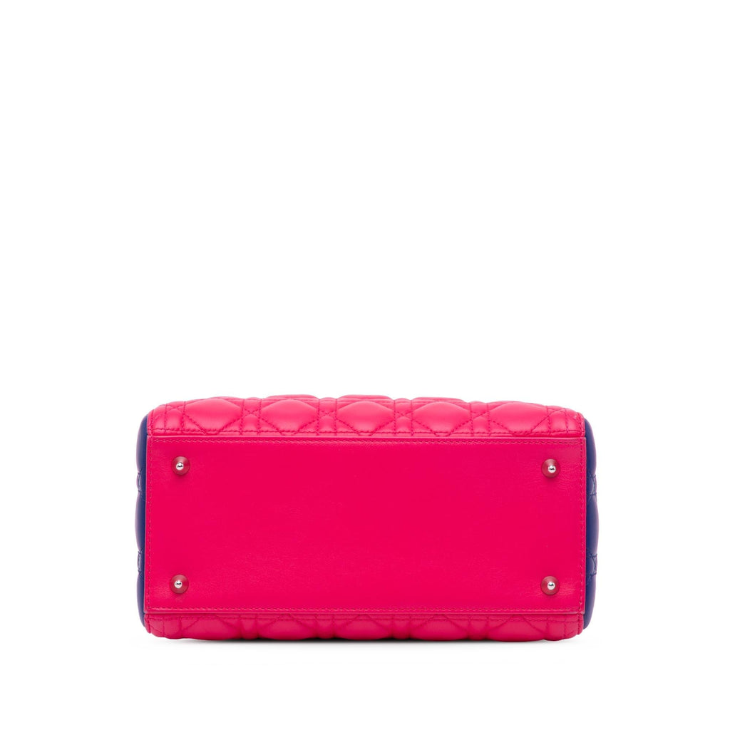Dior Medium Tricolor Lambskin Cannage Lady Dior