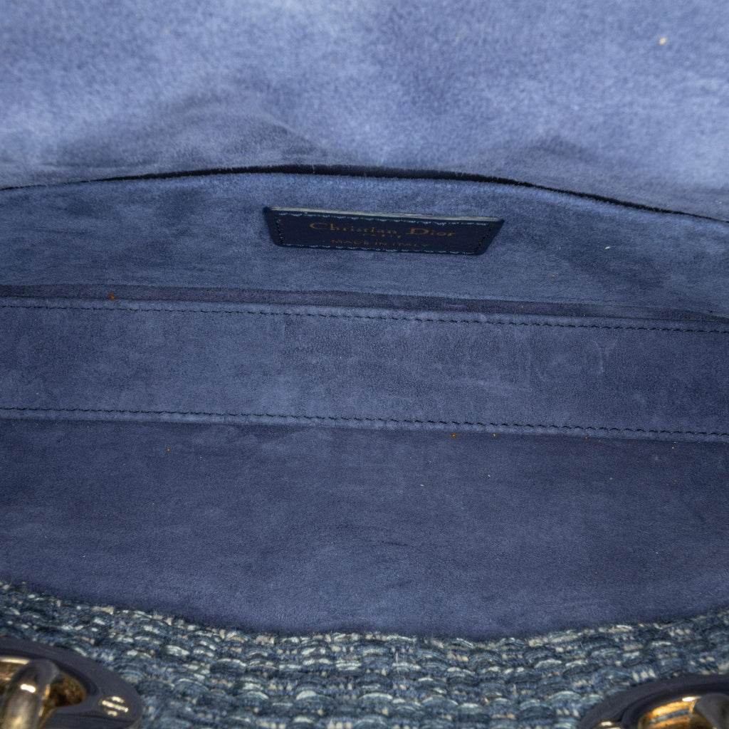 Dior Medium Tweed Cannage Lady D Joy (SHG-TjBiZO)