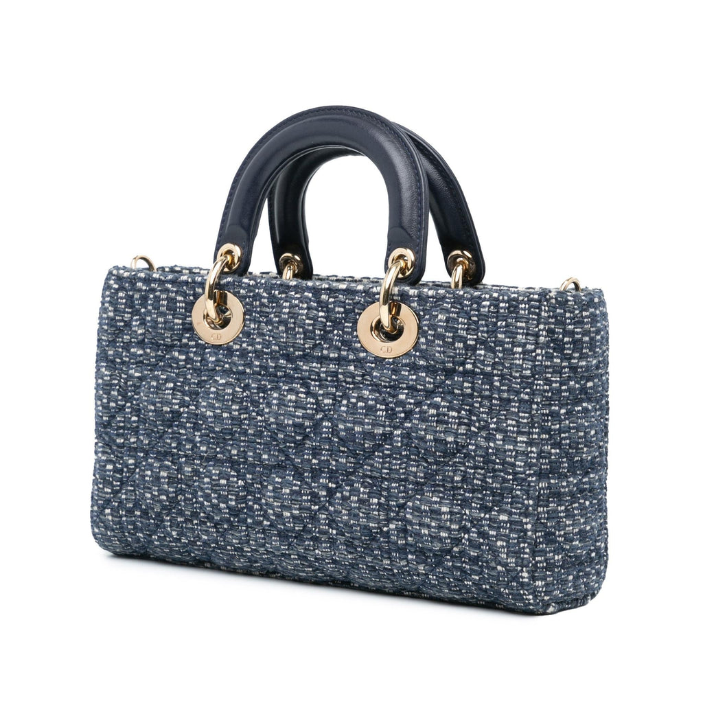Dior Medium Tweed Cannage Lady D Joy (SHG-TjBiZO)