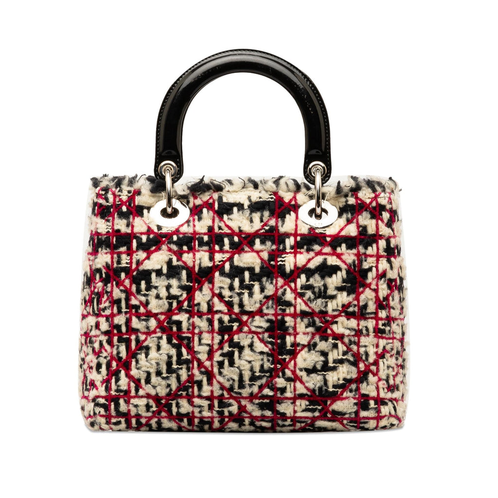 Dior Medium Tweed Cannage Lady Dior (SHG-5klf6u)