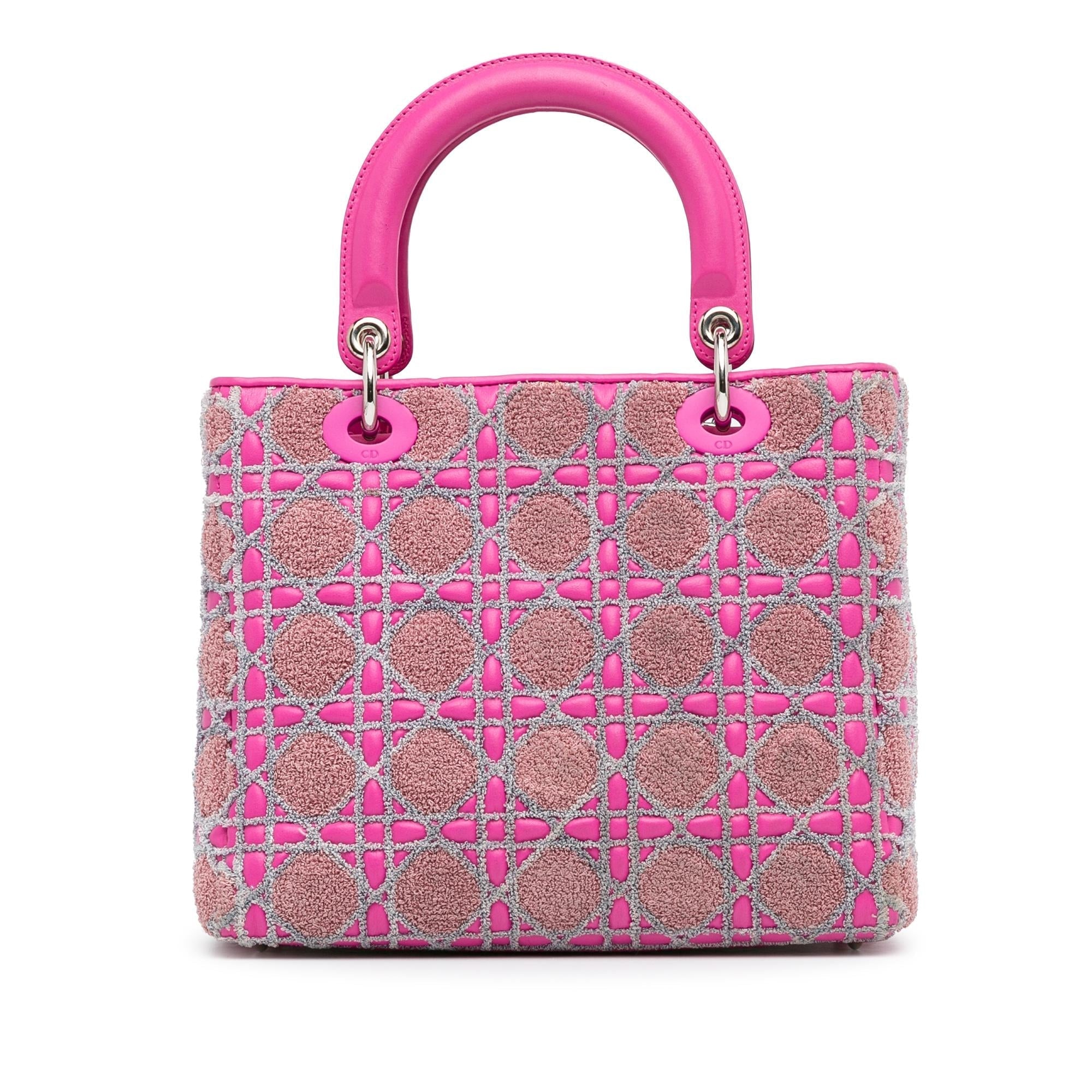 Dior Medium Tweed Cannage Lady Dior (SHG-zlf2rU)