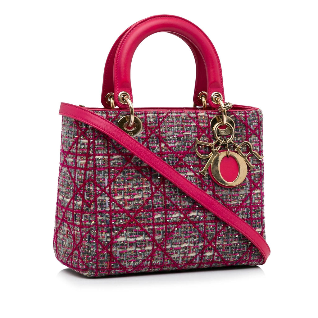 Dior Medium Tweed Macrocannage Lady Dior