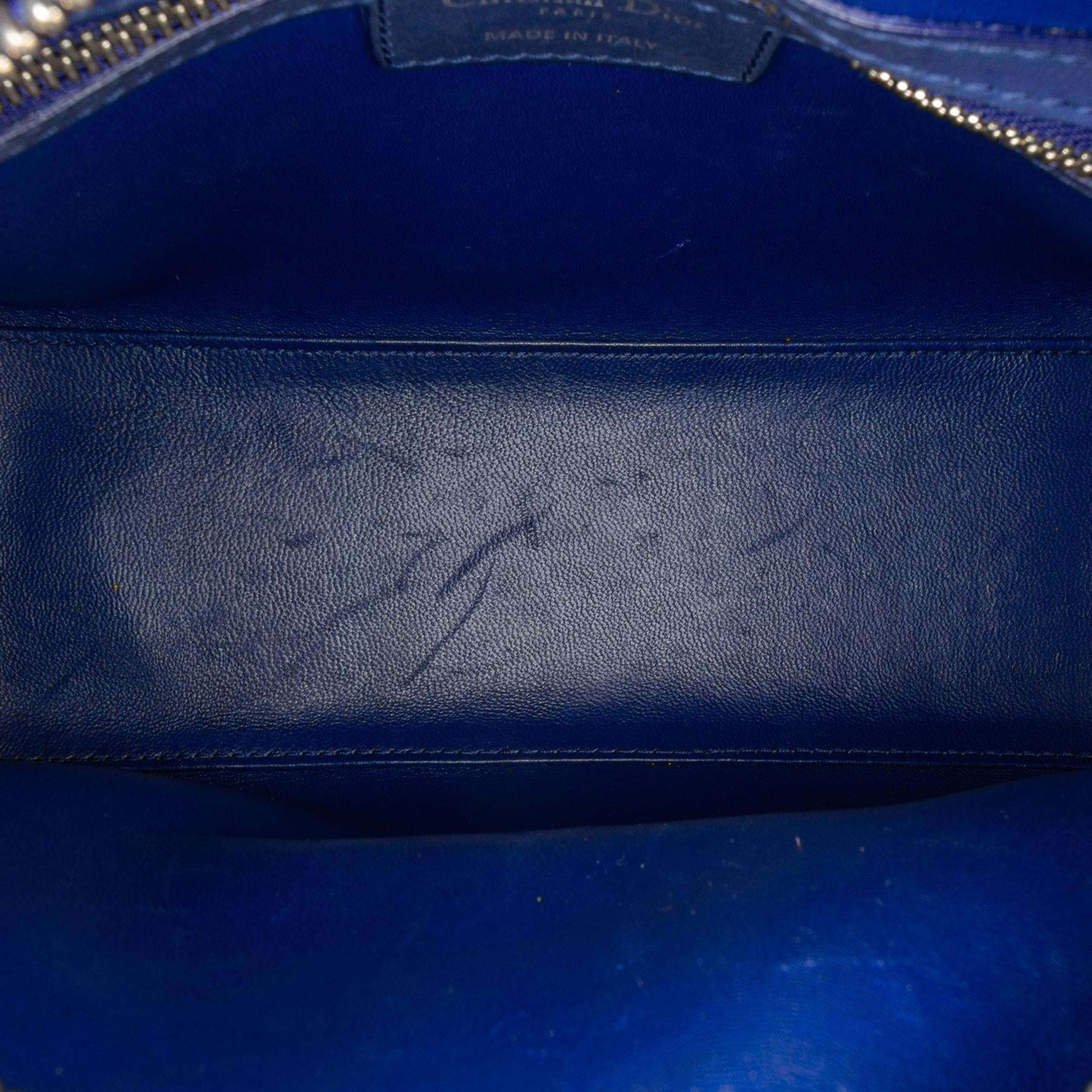 Dior Medium Ultra Matte Calfskin Cannage Embossed Lady Dior