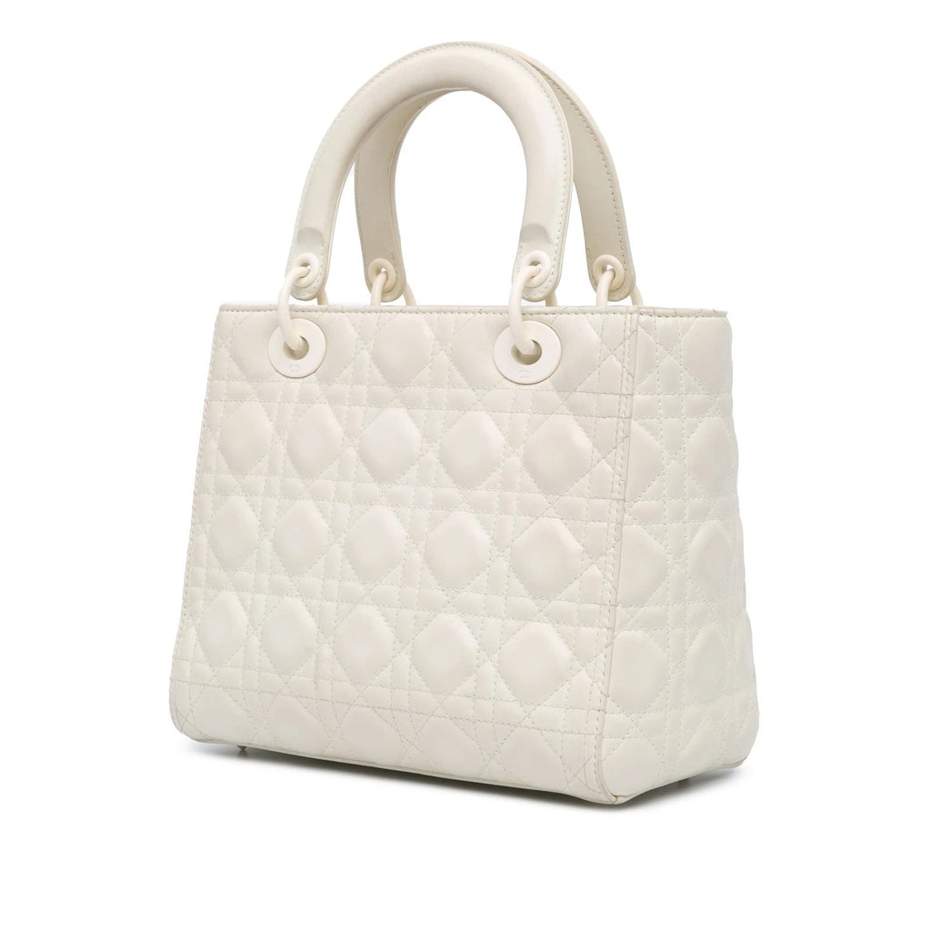 DIOR MEDIUM ULTRA MATTE CALFSKIN LEATHER CANNAGE LADY DIOR