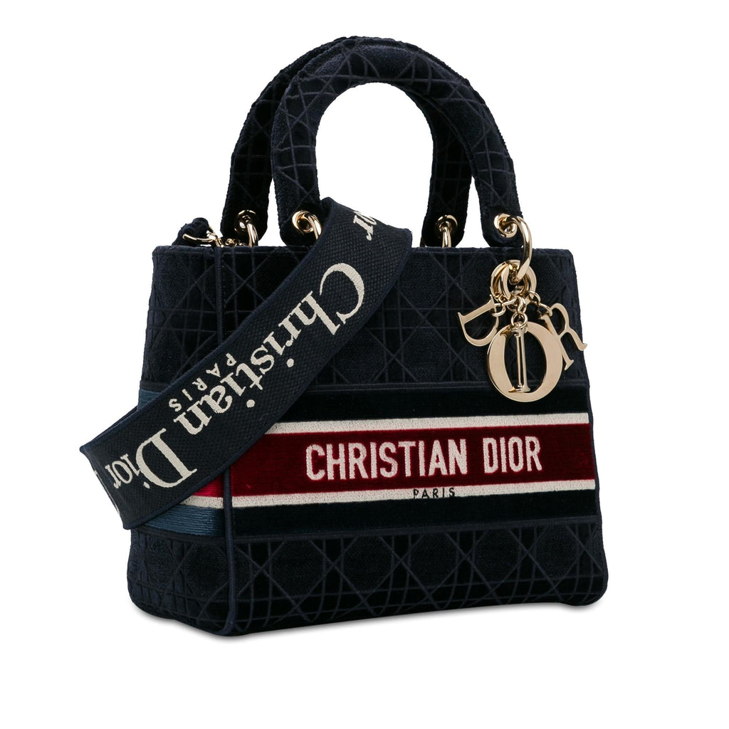 Dior Medium Velvet Cannage Lady D-Lite (SHG-Cz22FV)