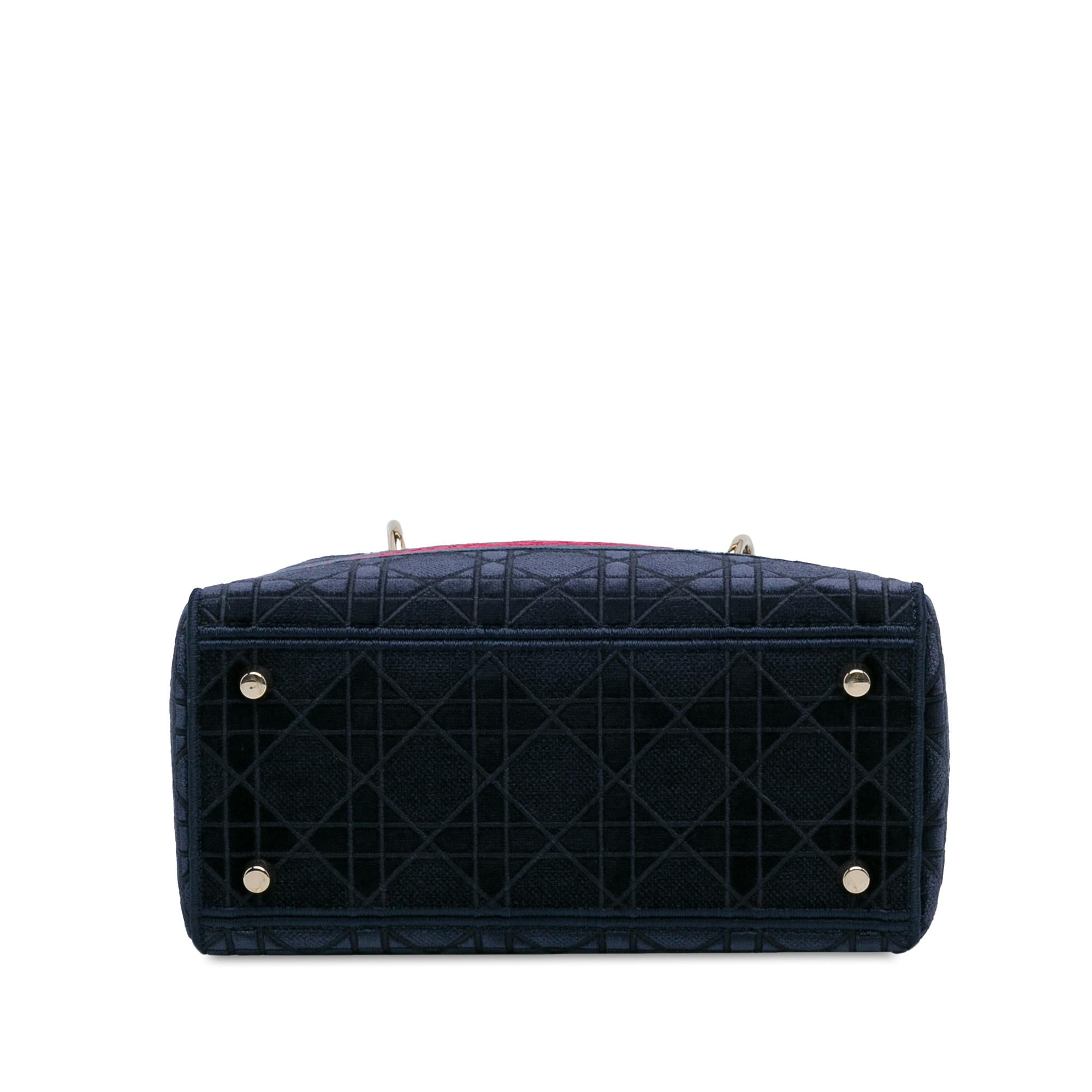 Dior Medium Velvet Cannage Lady D-Lite (SHG-ysoyN0)