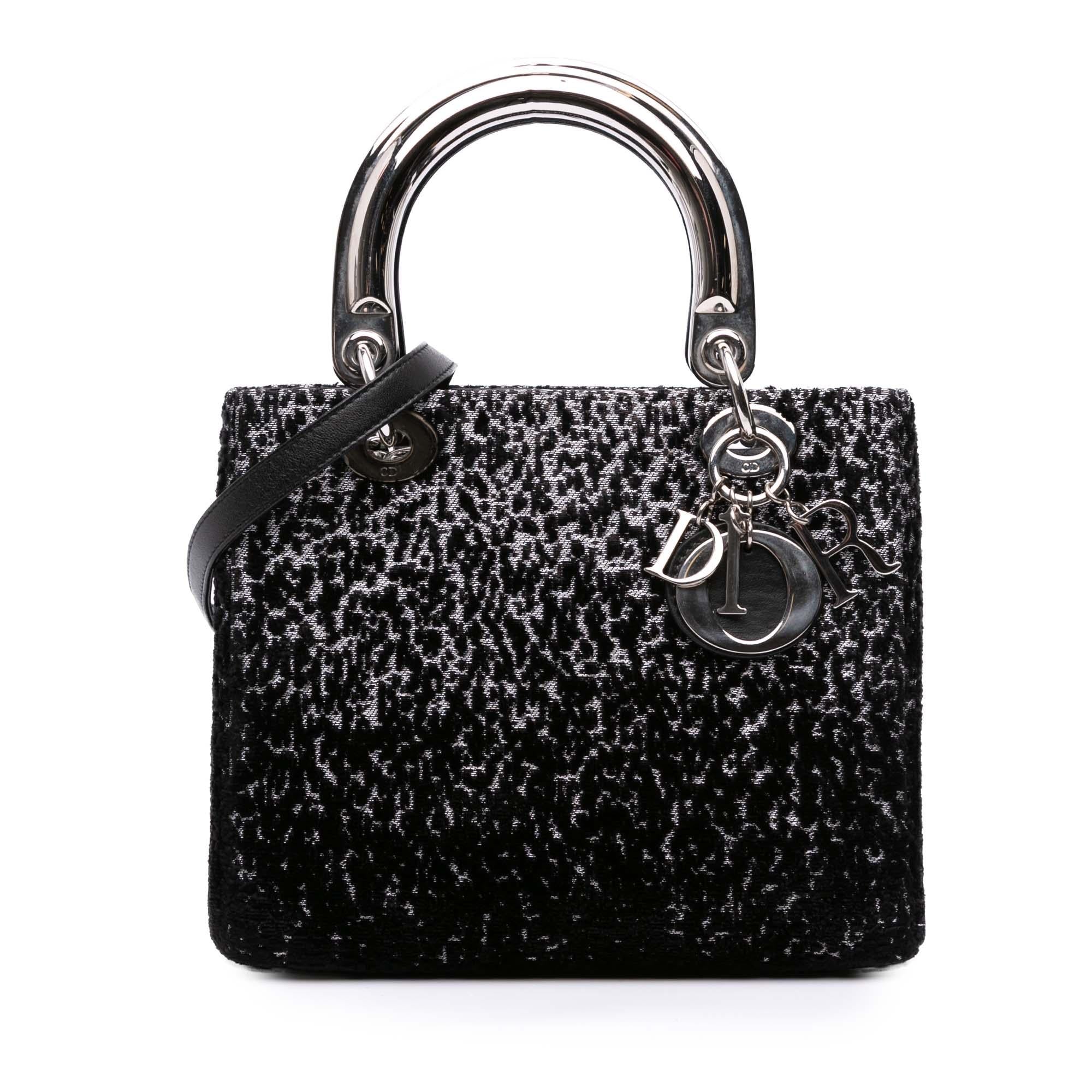Dior Medium Velvet and Canvas Lady Dior
