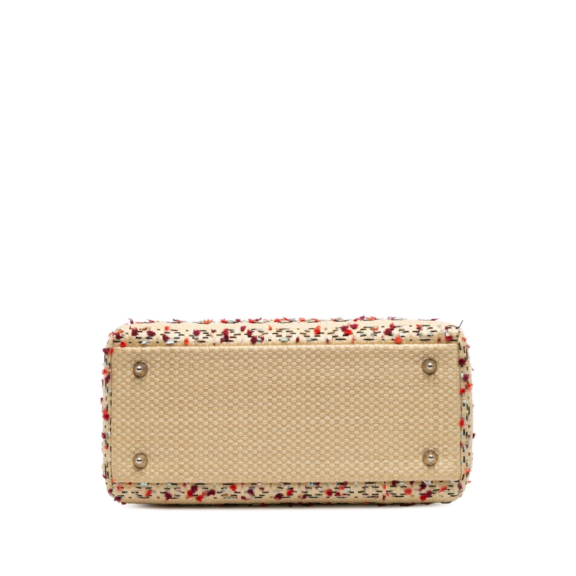Dior Medium Woven Raffia Lady Dior