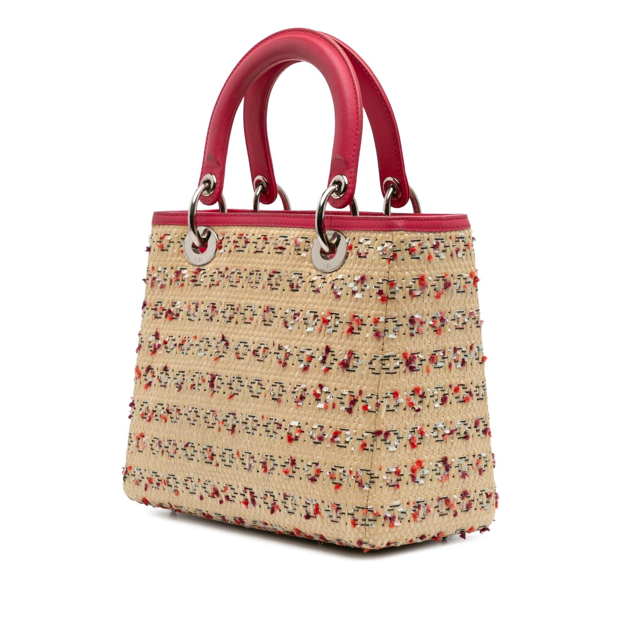 Dior Medium Woven Raffia Lady Dior