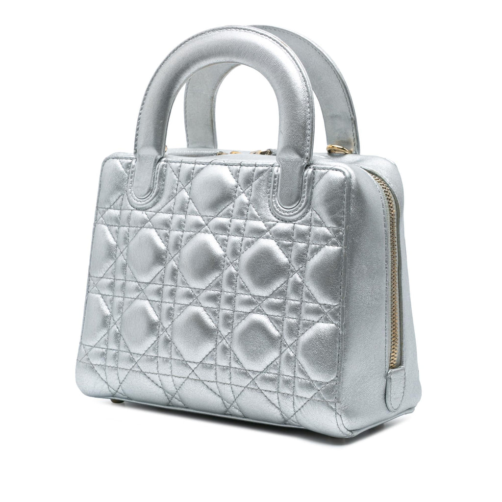 Dior Metallic Lambskin Cannage Lily Tote