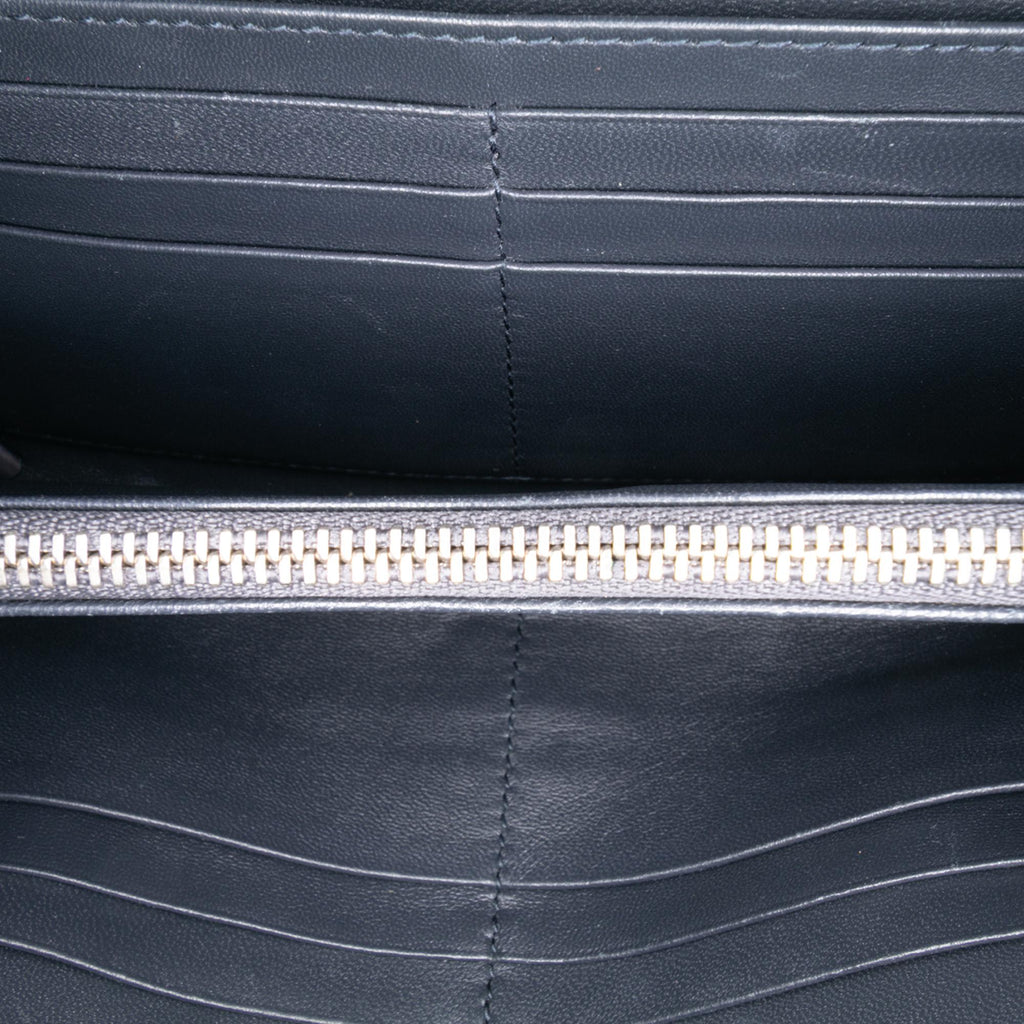 Dior Metallic Patent Microcannage Diorama Wallet on Chain