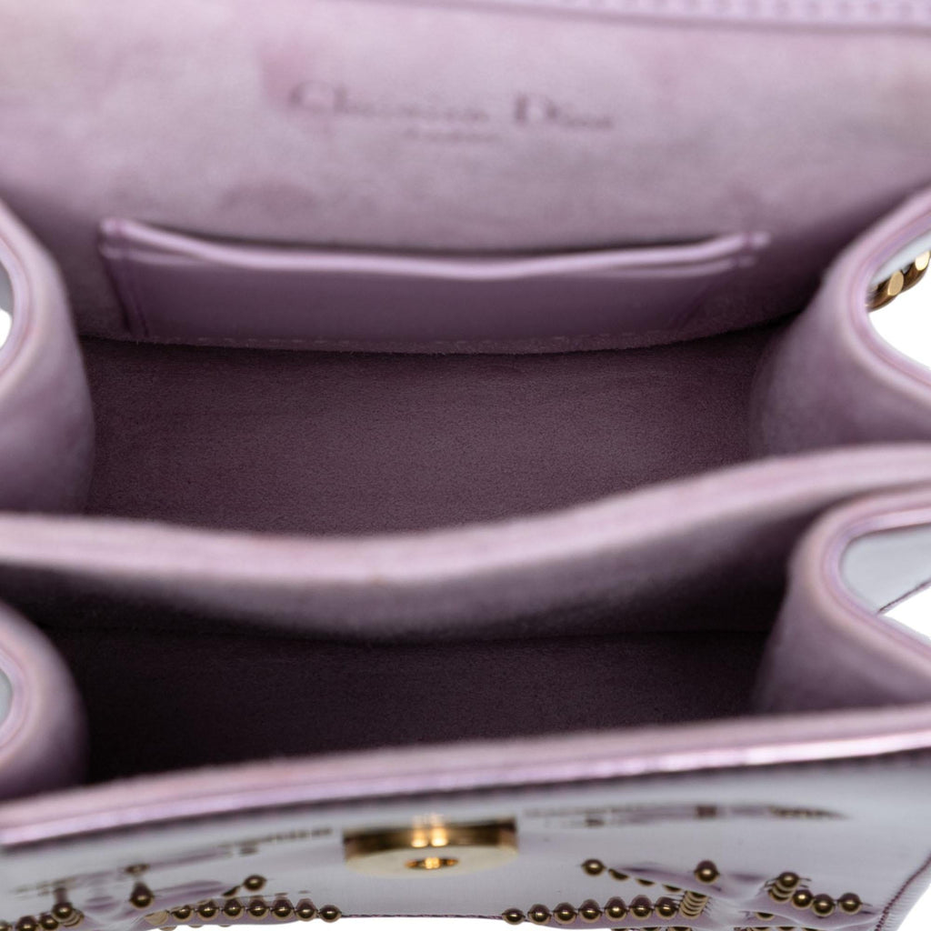 Dior Metallic Studded Calfskin Vertical Diorama