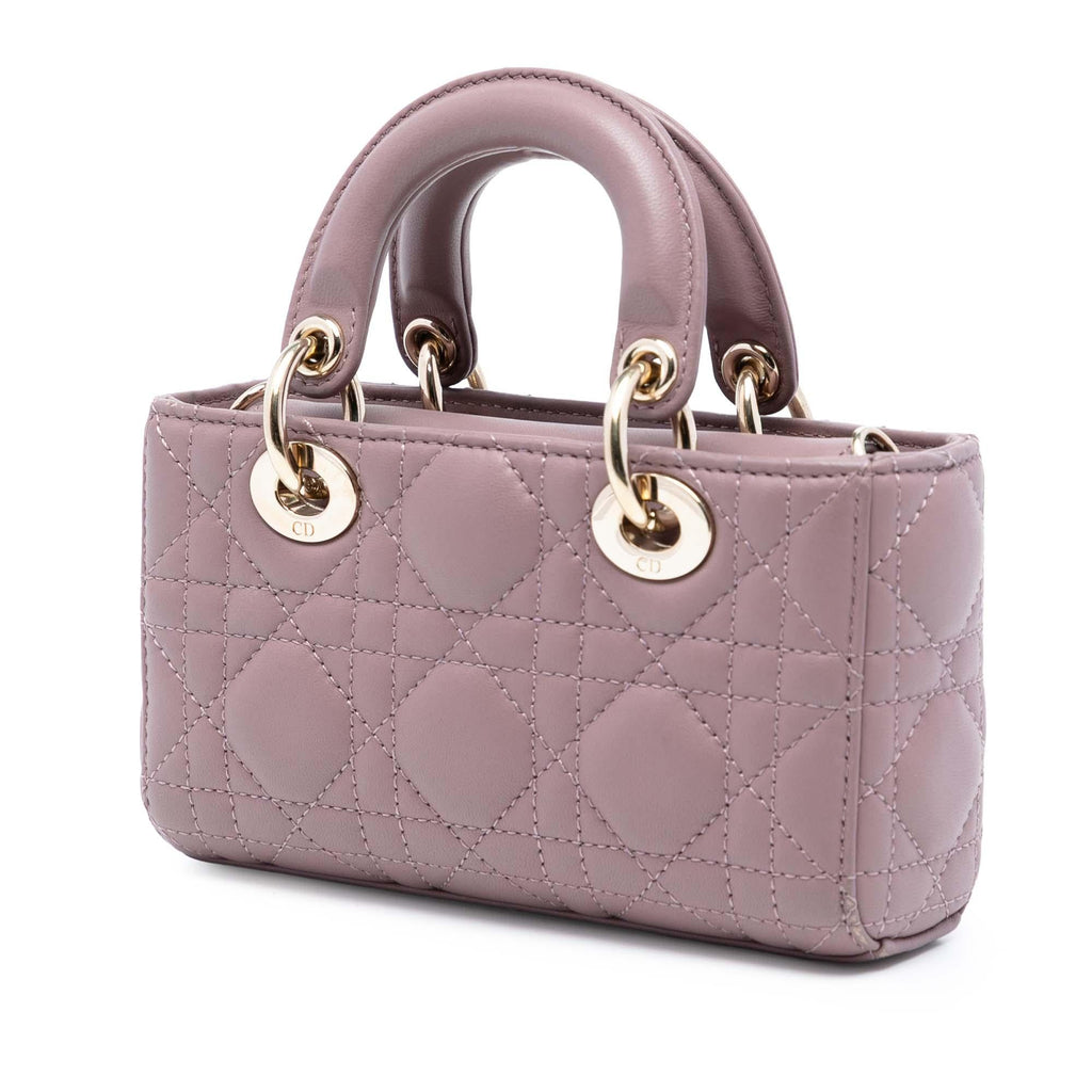 Dior Micro Lambskin Cannage Lady D Joy