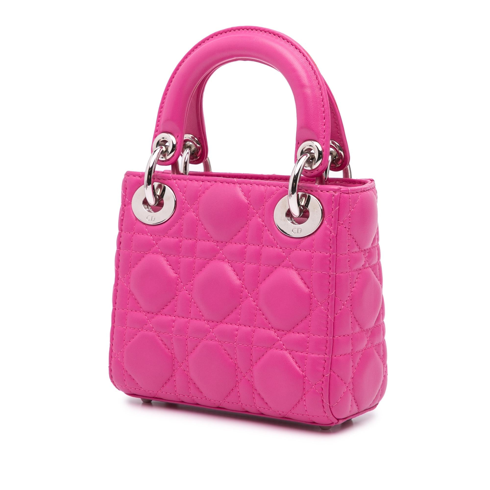 Dior Micro Lambskin Cannage Lady Dior