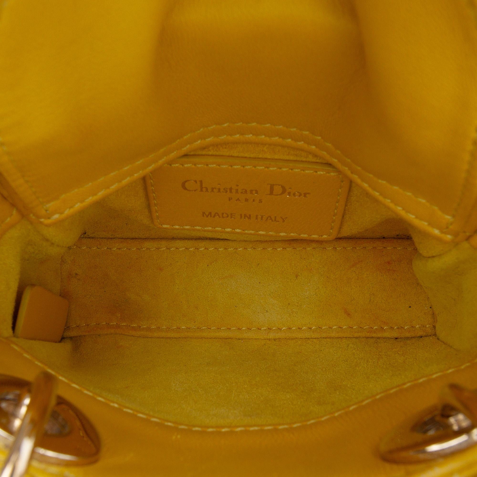 Dior Micro Lambskin Cannage Lady Dior