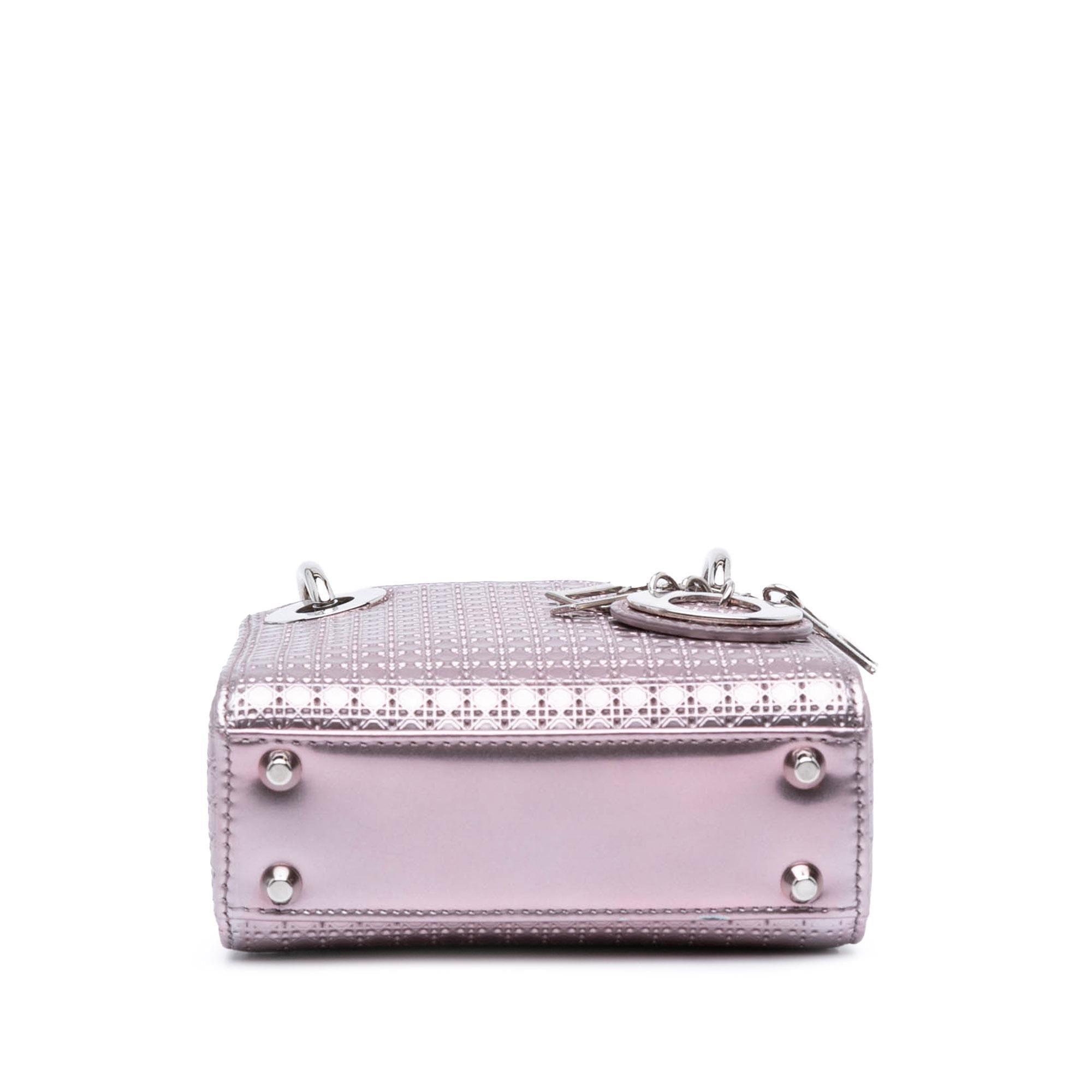 Dior Micro Metallic Patent Microcannage Lady Dior