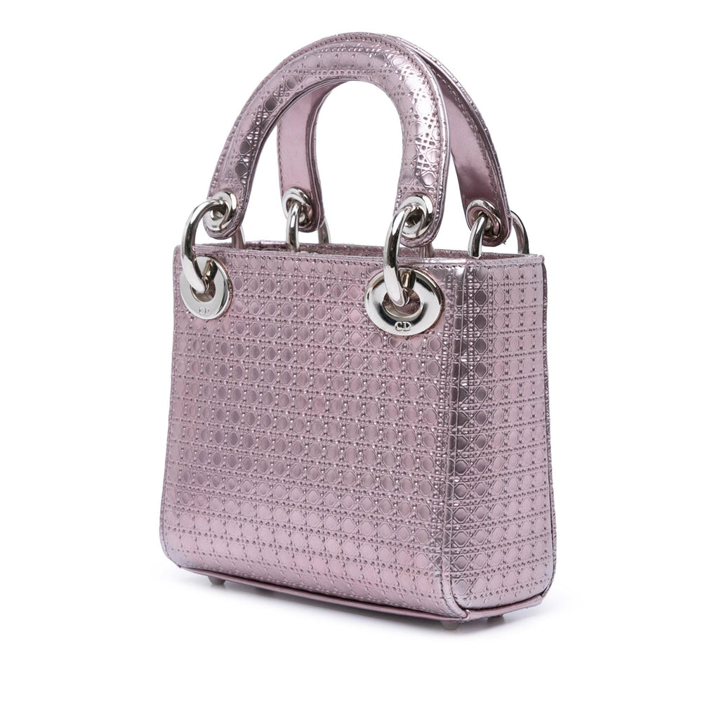 Dior Micro Metallic Patent Microcannage Lady Dior