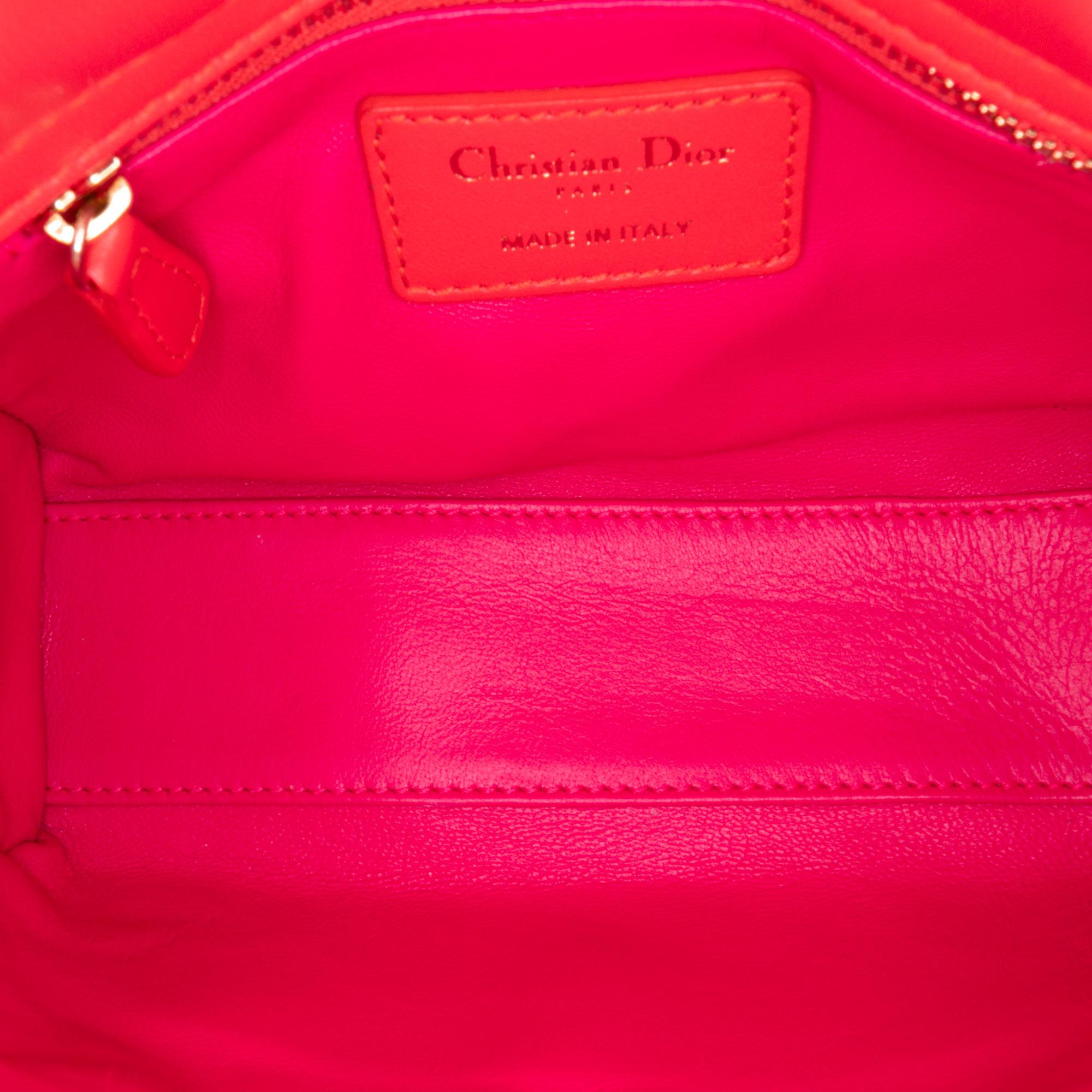 Dior Mini Bicolor Lambskin Cannage Lady Dior