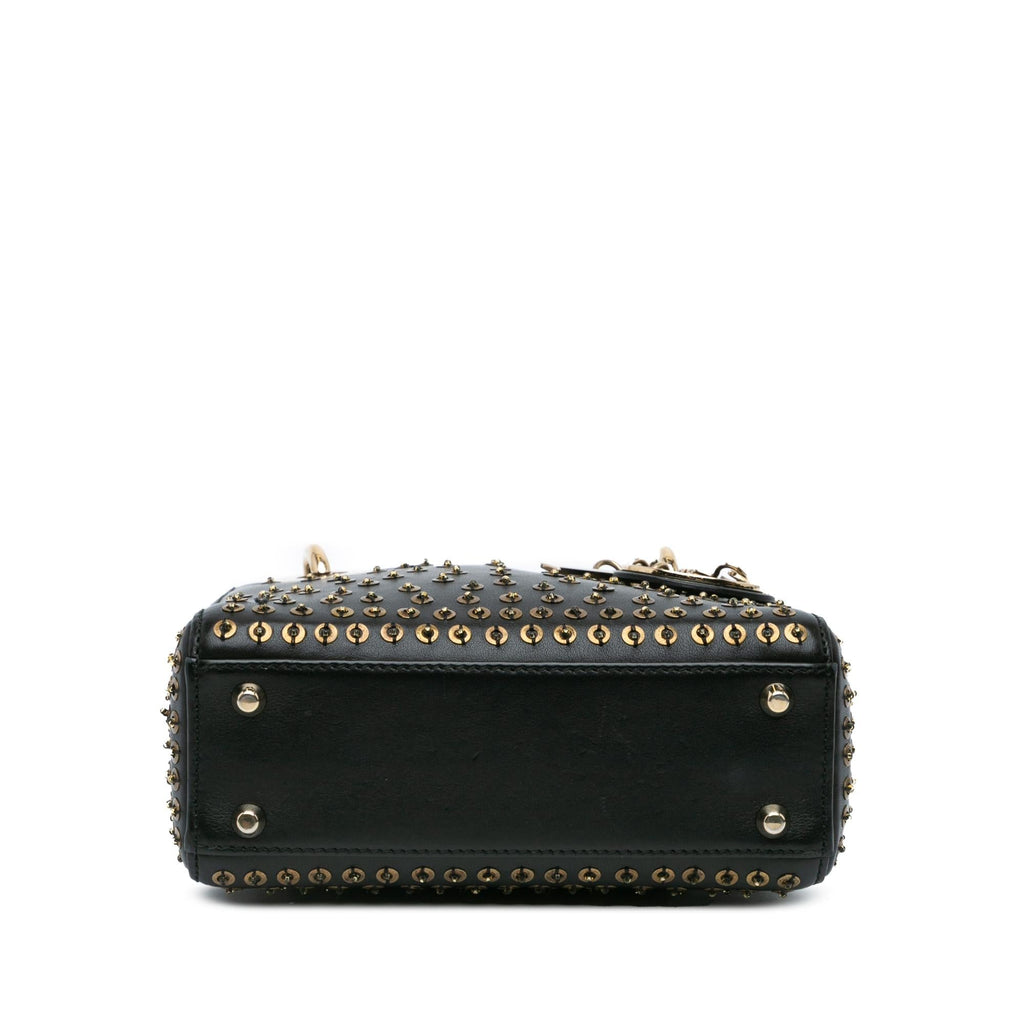 Dior Mini Calfskin Embellished Lady Dior