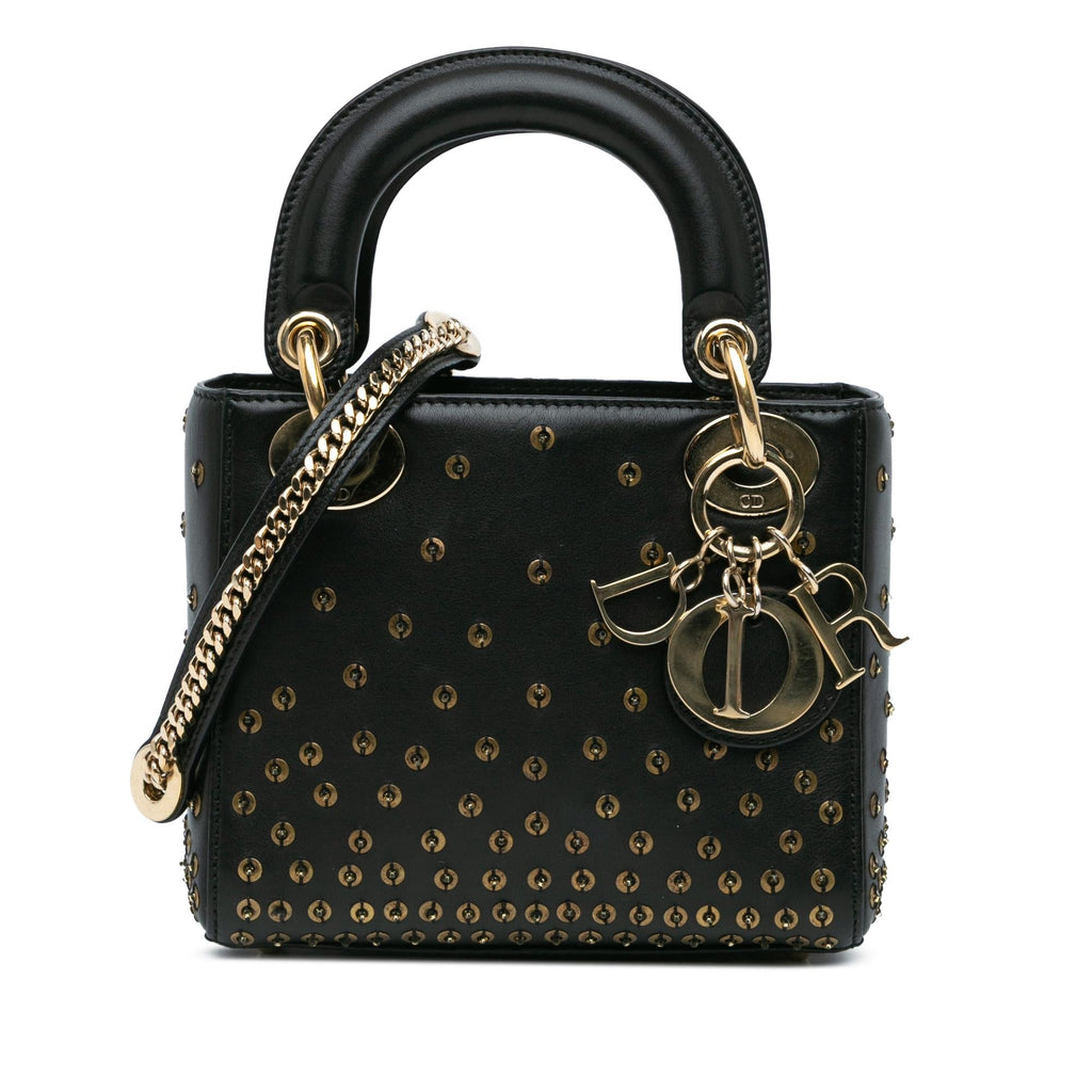 Dior Mini Calfskin Embellished Lady Dior