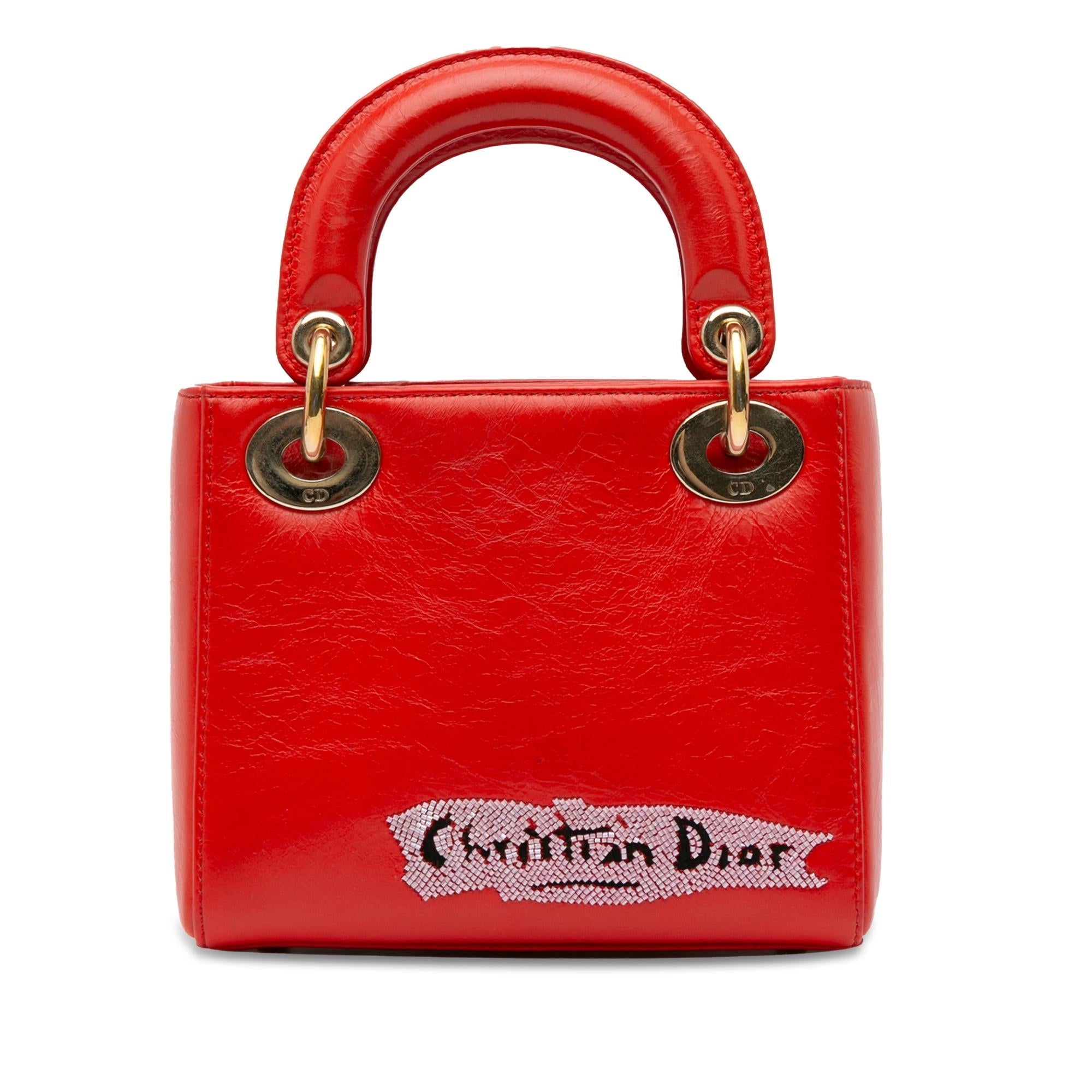 Dior Mini Calfskin Sequin Embellished Lady Dior (SHG-jwI5RT)