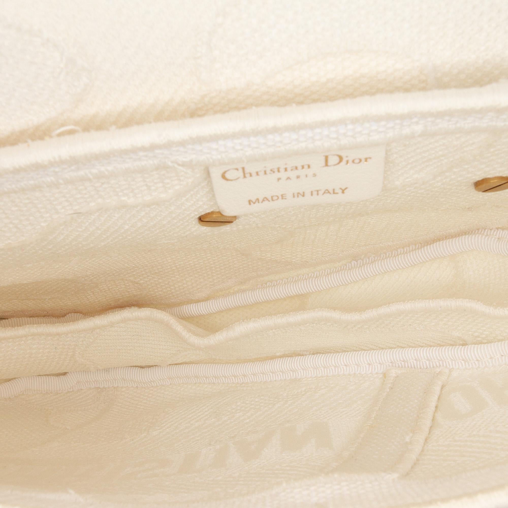 Dior Mini Canvas Embroidered Camouflage Saddle Bag