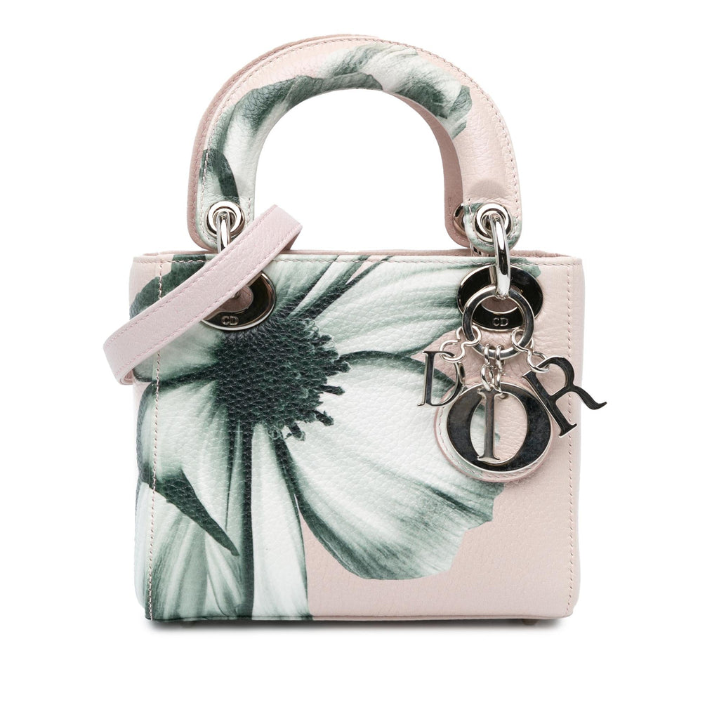 Dior Mini Deerskin Flower Printed Lady Dior