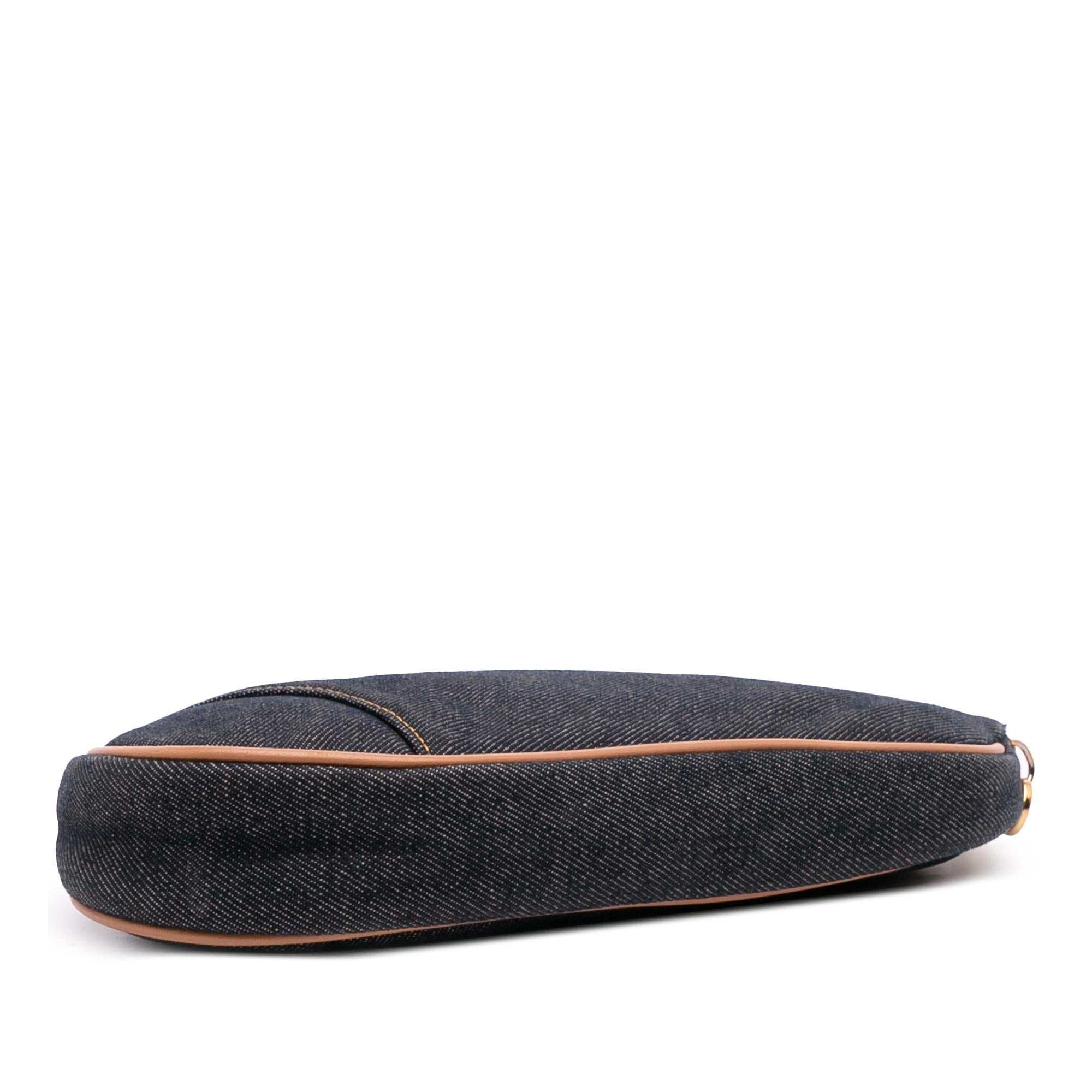 Dior Mini Denim Saddle Pochette