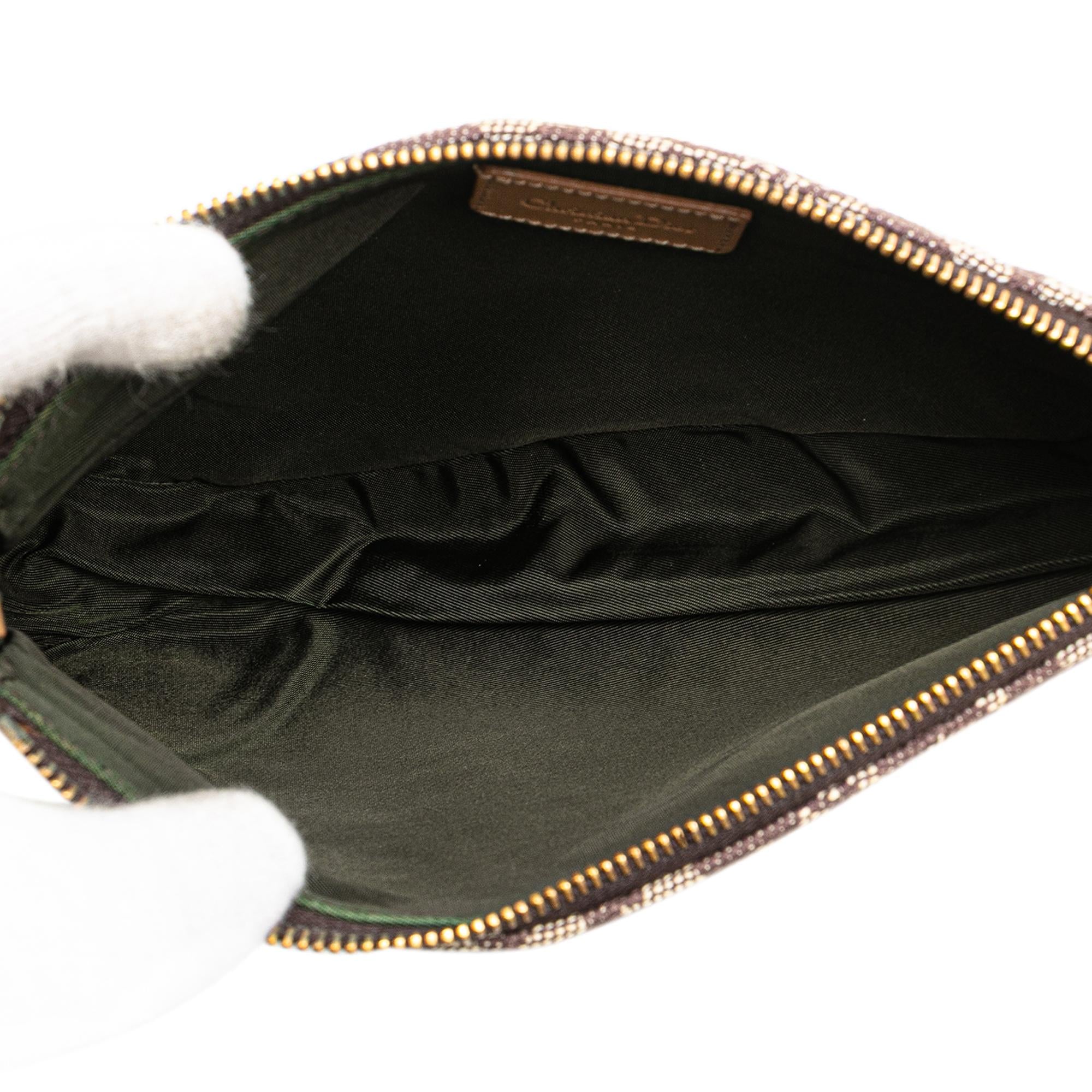 Dior Mini Diorissimo Canvas Saddle Pochette
