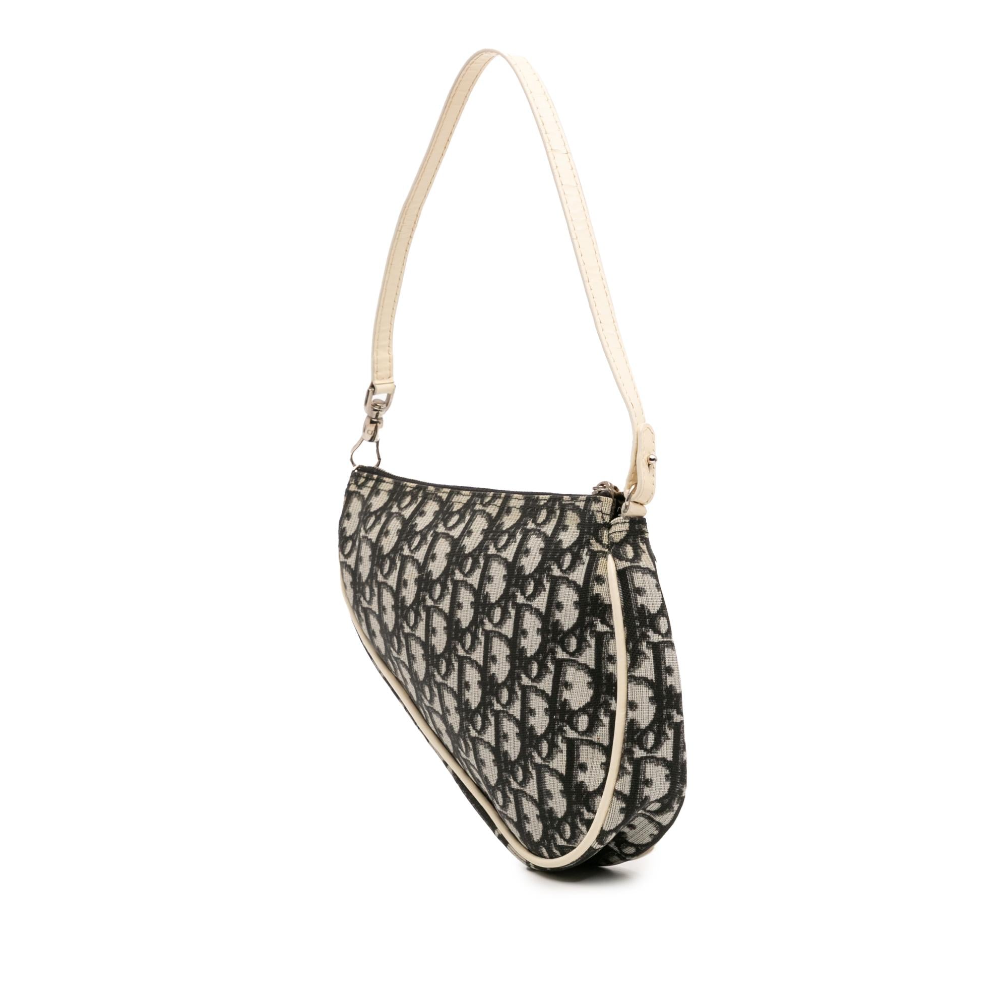 Dior Mini Diorissimo Canvas Saddle Pochette