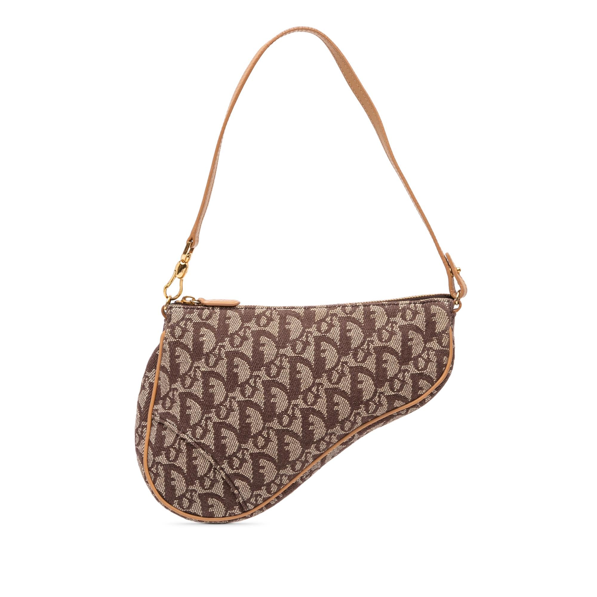 Dior Mini Diorissimo Canvas Saddle Pochette