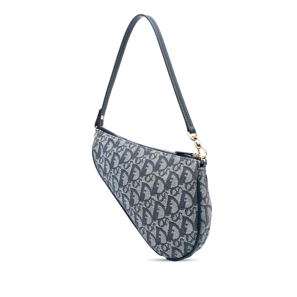 Dior Mini Diorissimo Canvas Saddle Pochette